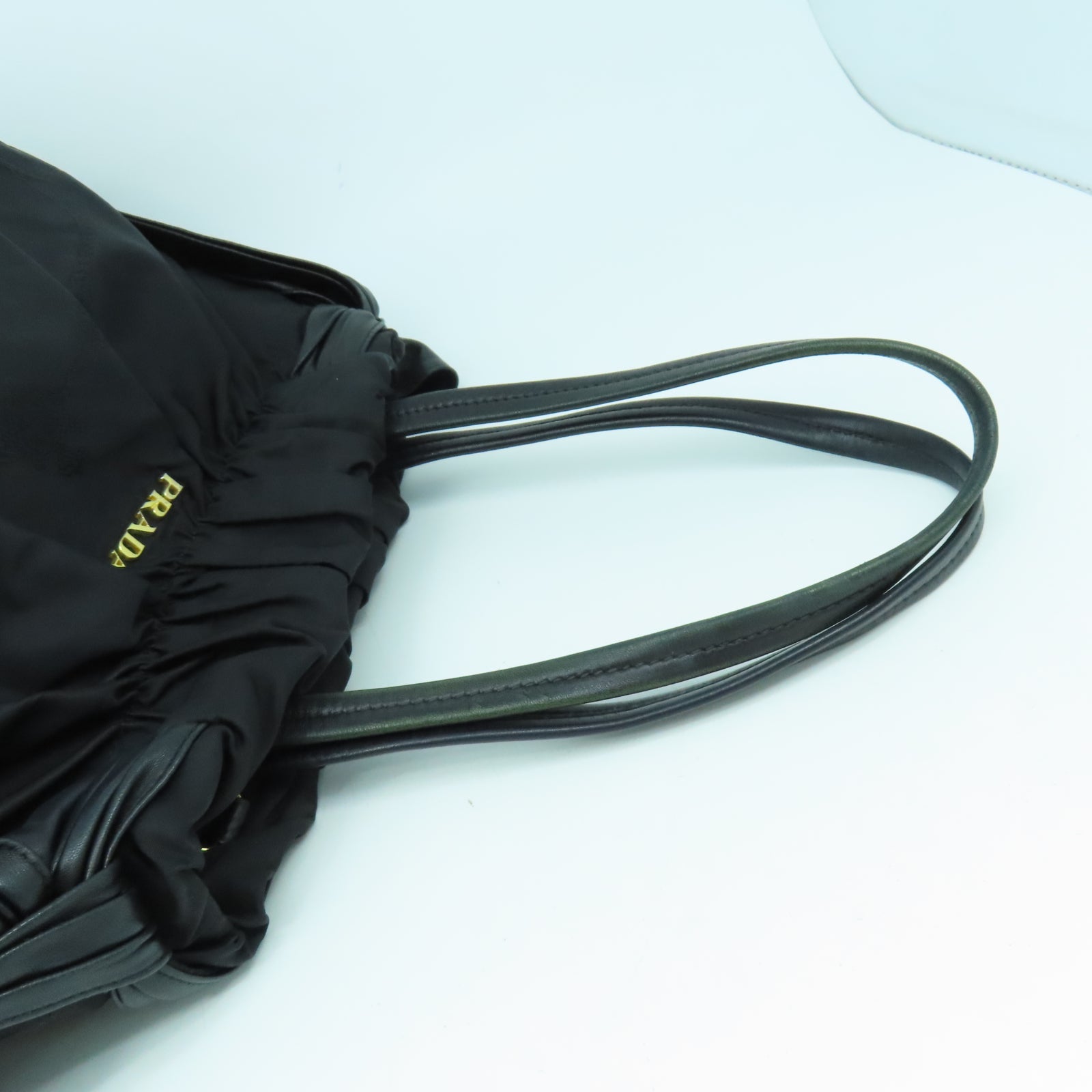 PRADA 尼龍2 Way Shoulder金扣肩背袋黑色