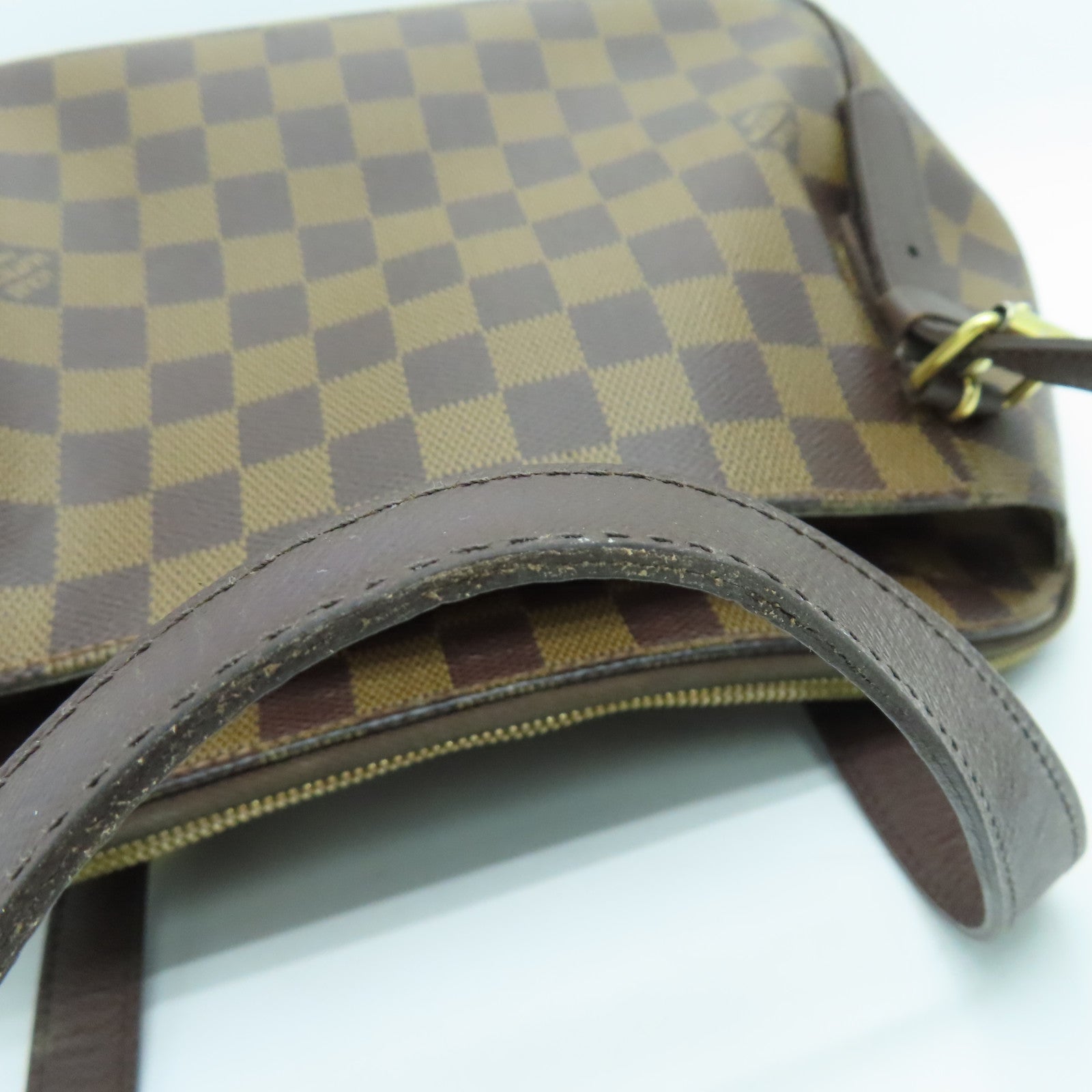 LOUIS VUITTON Damier Belem PM Hand Bag金扣手挽袋啡色