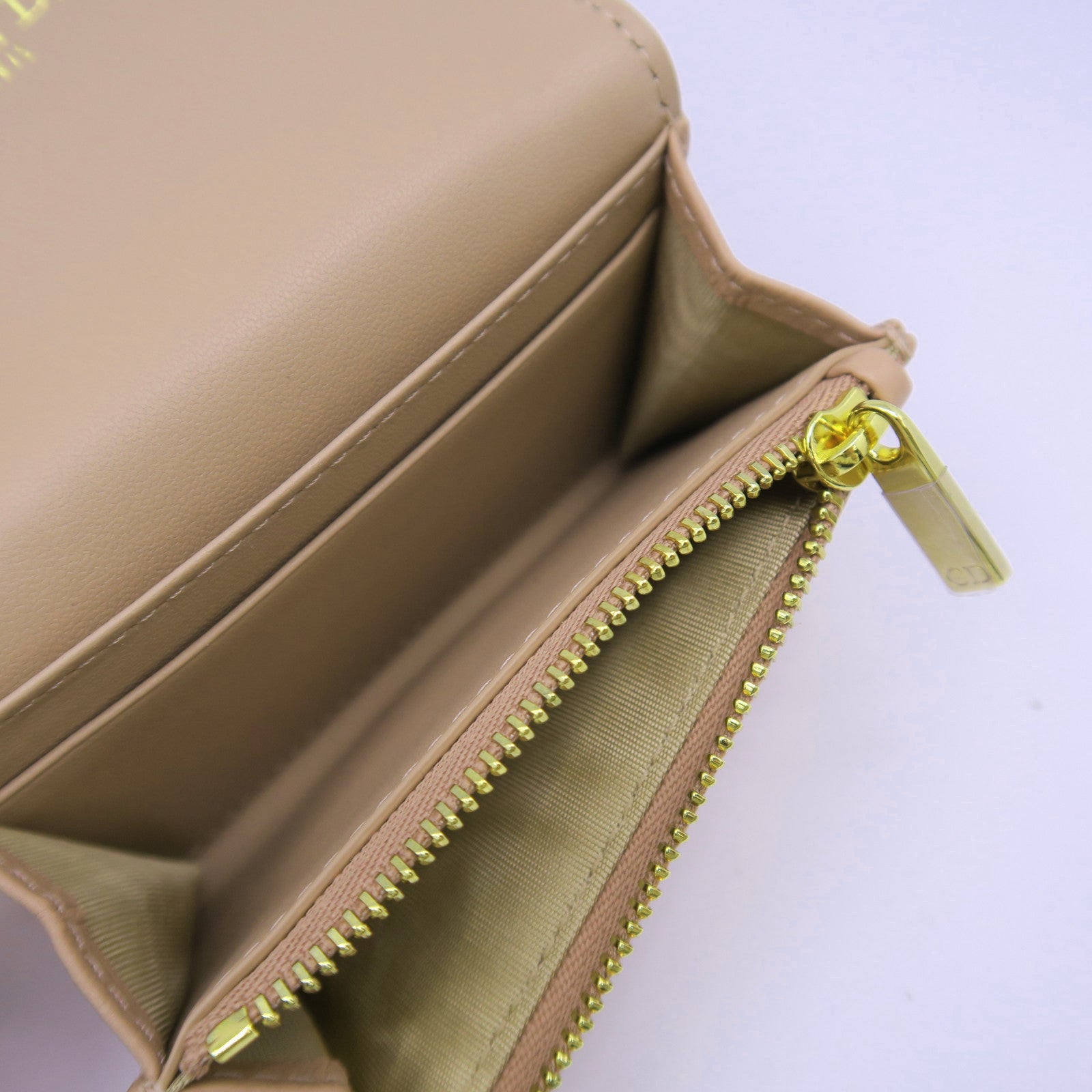 Dior 羊皮皮革Card Case金扣卡片套粉紅色