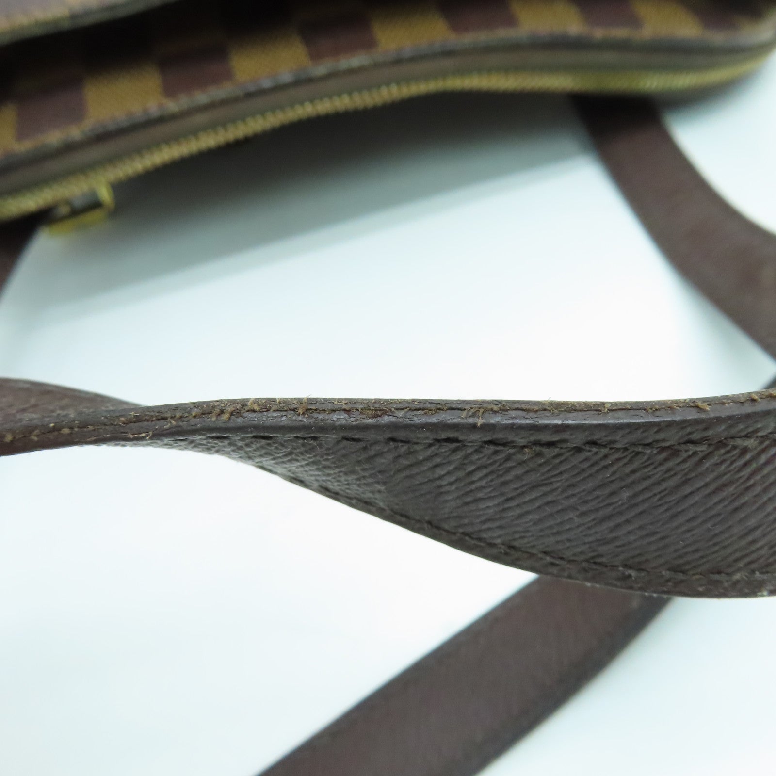 LOUIS VUITTON Damier Belem PM Hand Bag金扣手挽袋啡色