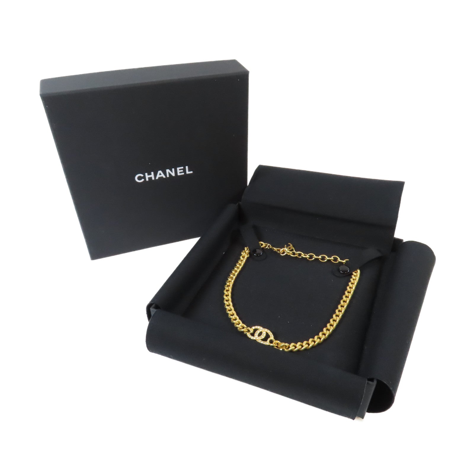CHANEL 金屬Necklace項鍊金色#38cm