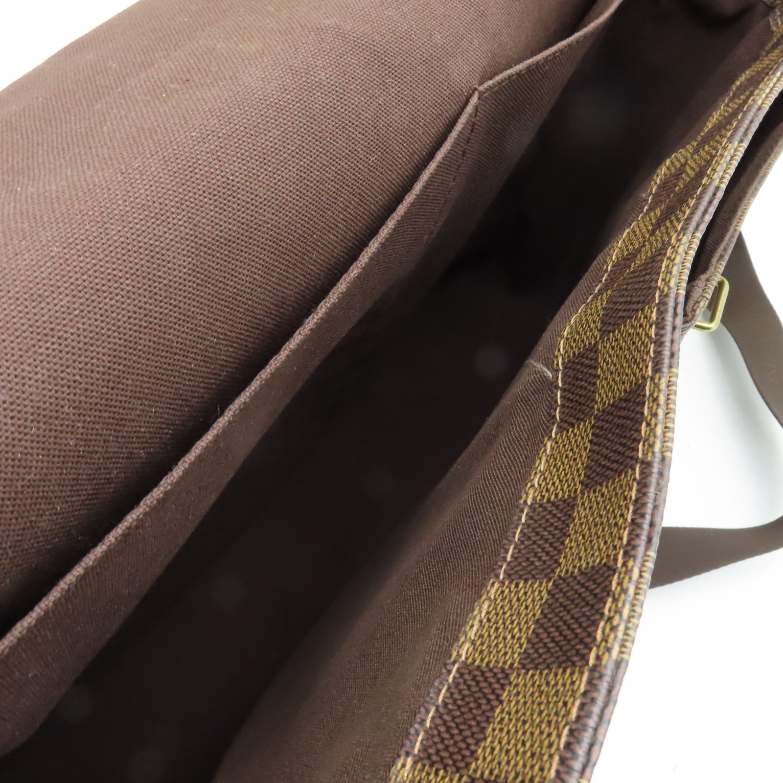 LOUIS VUITTON Damier Broadway金扣肩背袋棕色