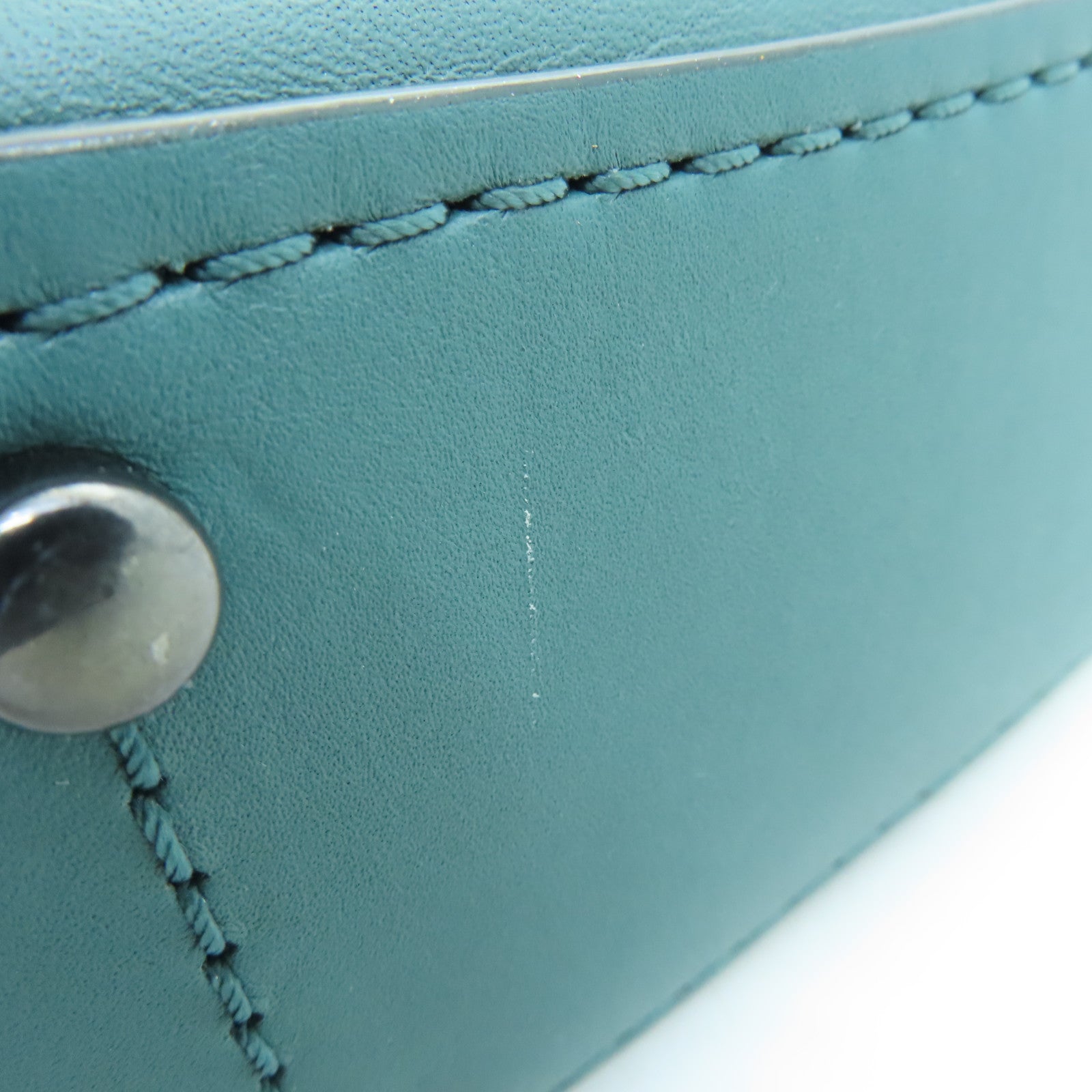 COACH Snakeskin/Cowhide Leather Shoulder Bag Green