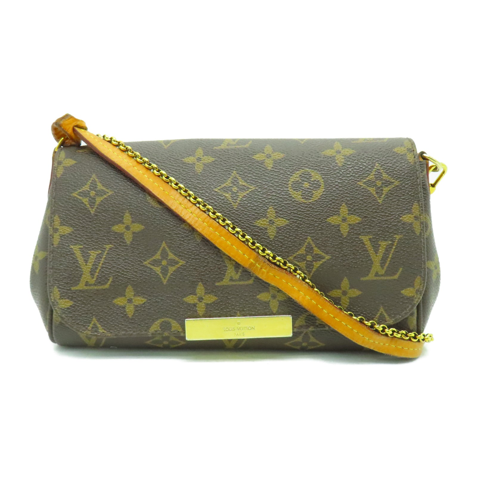 LOUIS VUITTON Monogram Favourite MM金扣手挽肩背兩用袋啡色