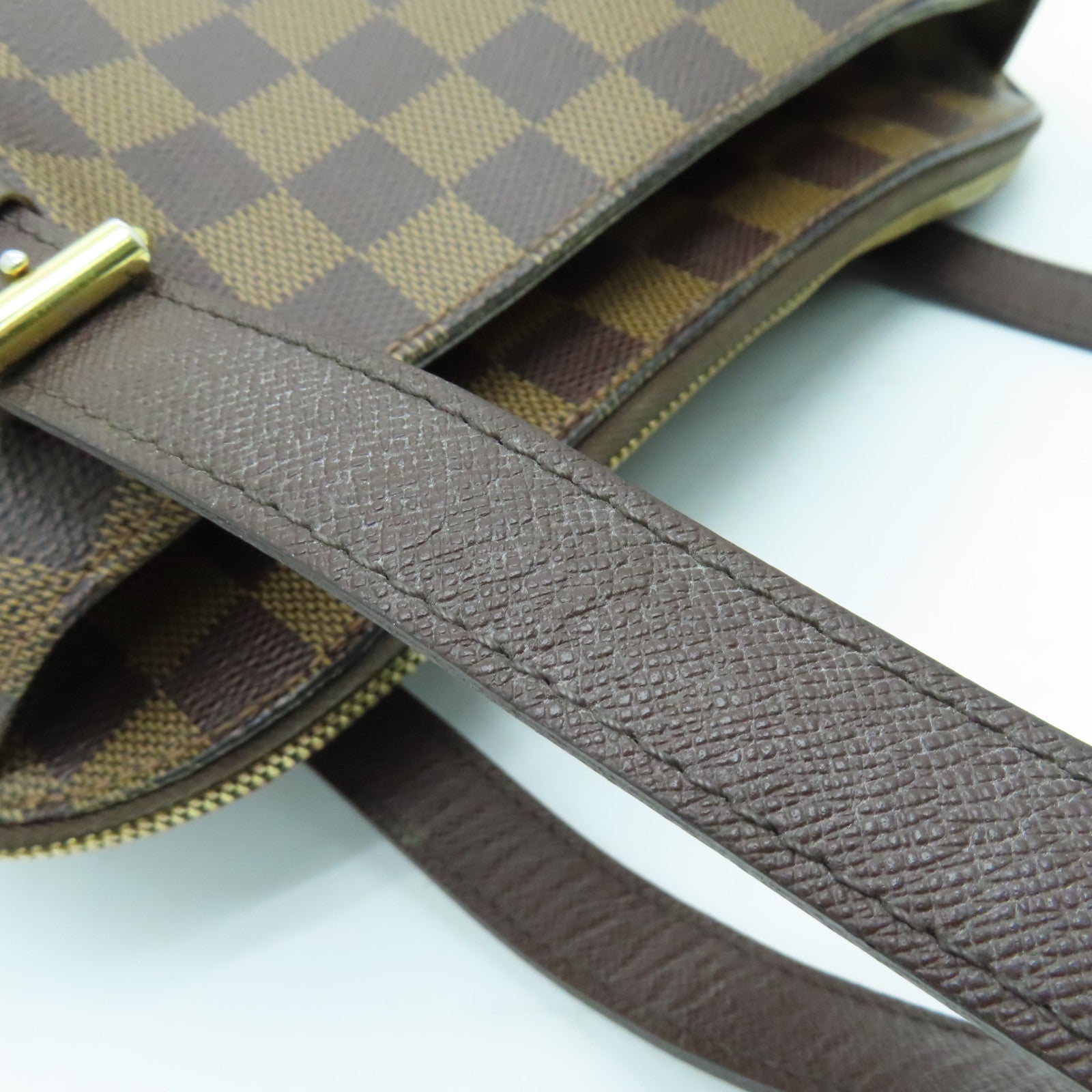 LOUIS VUITTON Damier Belem PM Hand Bag金扣手挽袋啡色