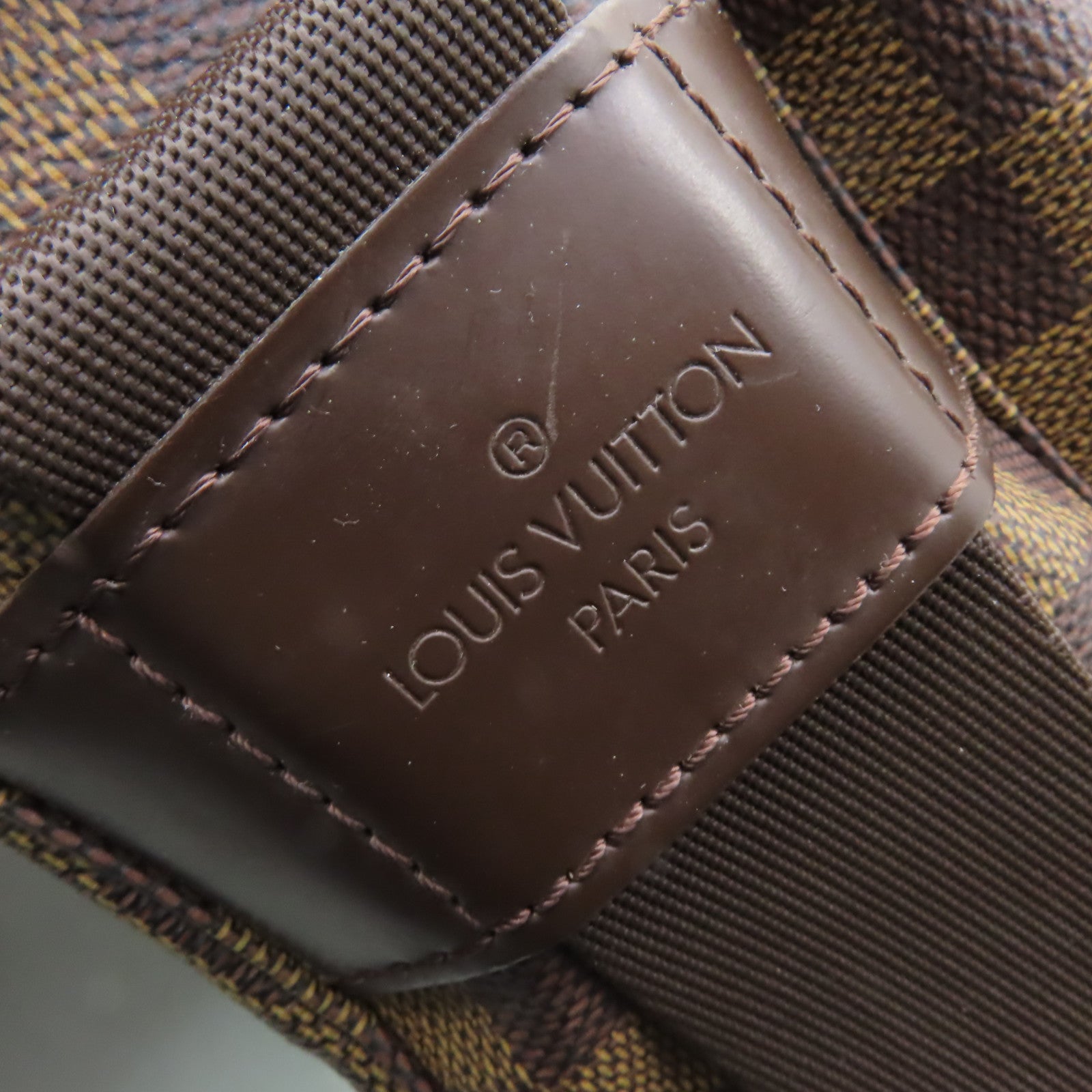 LOUIS VUITTON Damier Broadway金扣肩背袋棕色