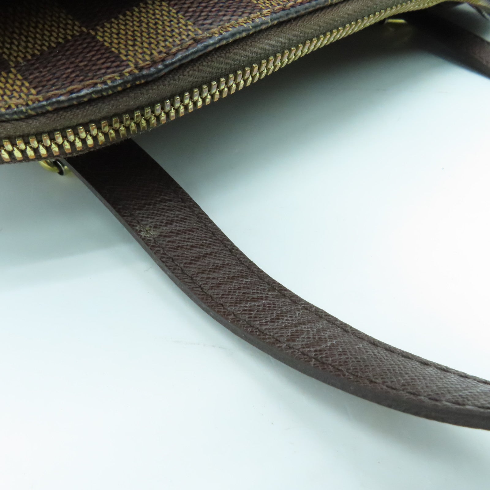 LOUIS VUITTON Damier Belem PM Hand Bag金扣手挽袋啡色