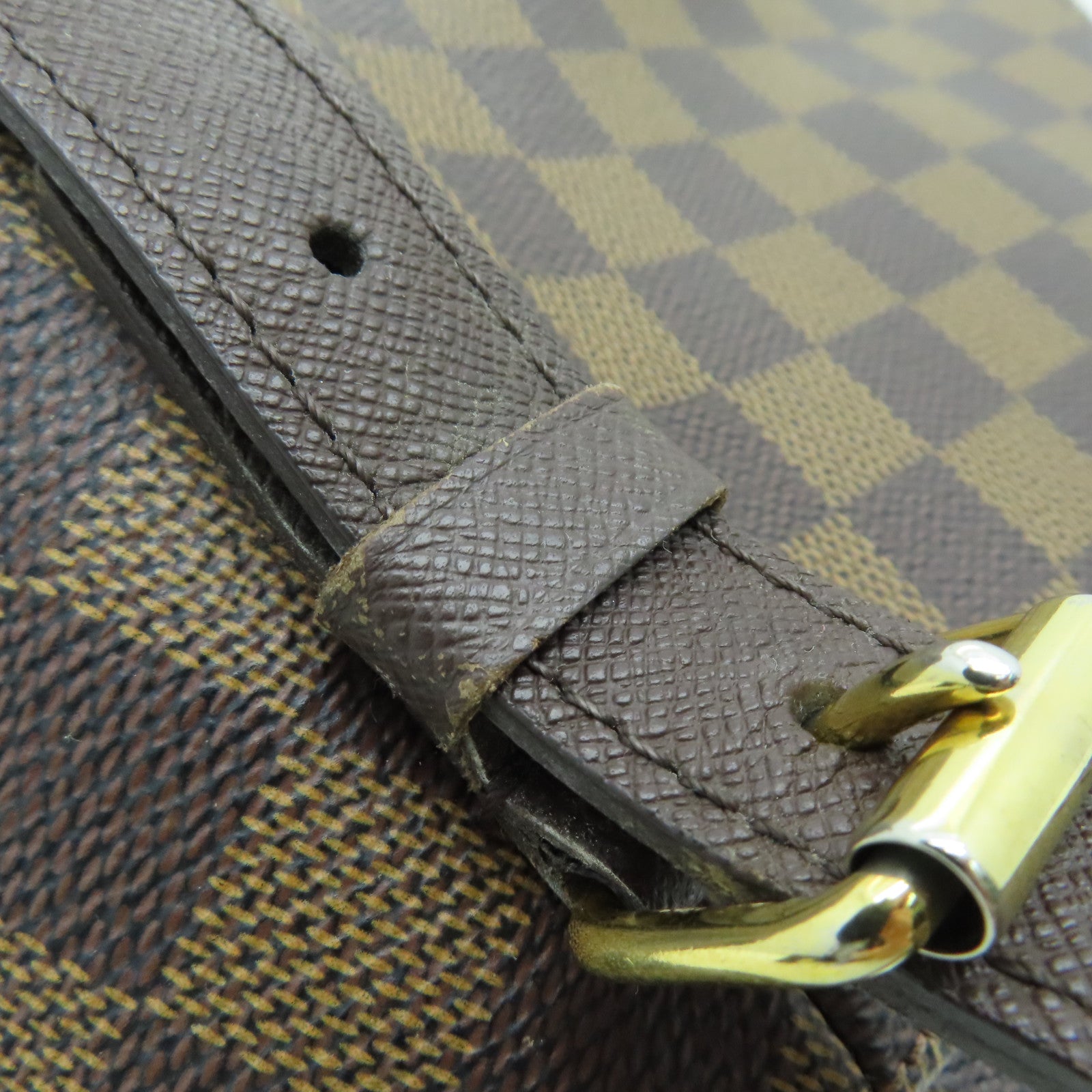 LOUIS VUITTON Damier Belem PM Hand Bag金扣手挽袋啡色