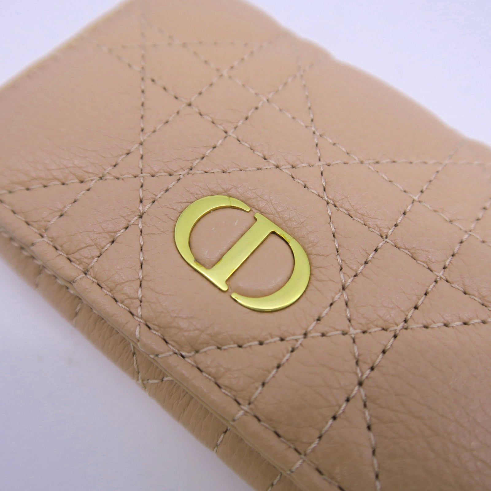 Dior 羊皮皮革Card Case金扣卡片套粉紅色