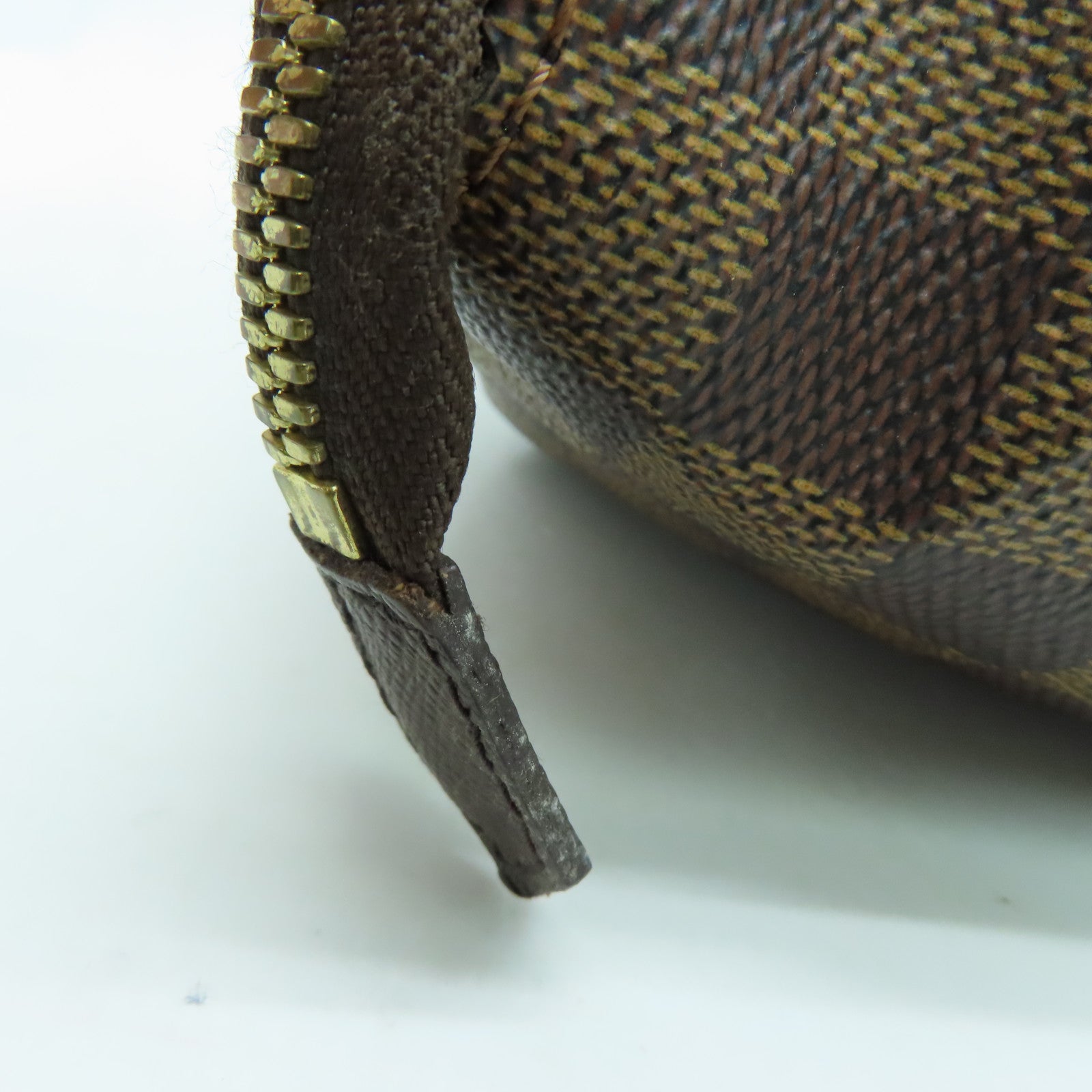 LOUIS VUITTON Damier Belem PM Hand Bag金扣手挽袋啡色