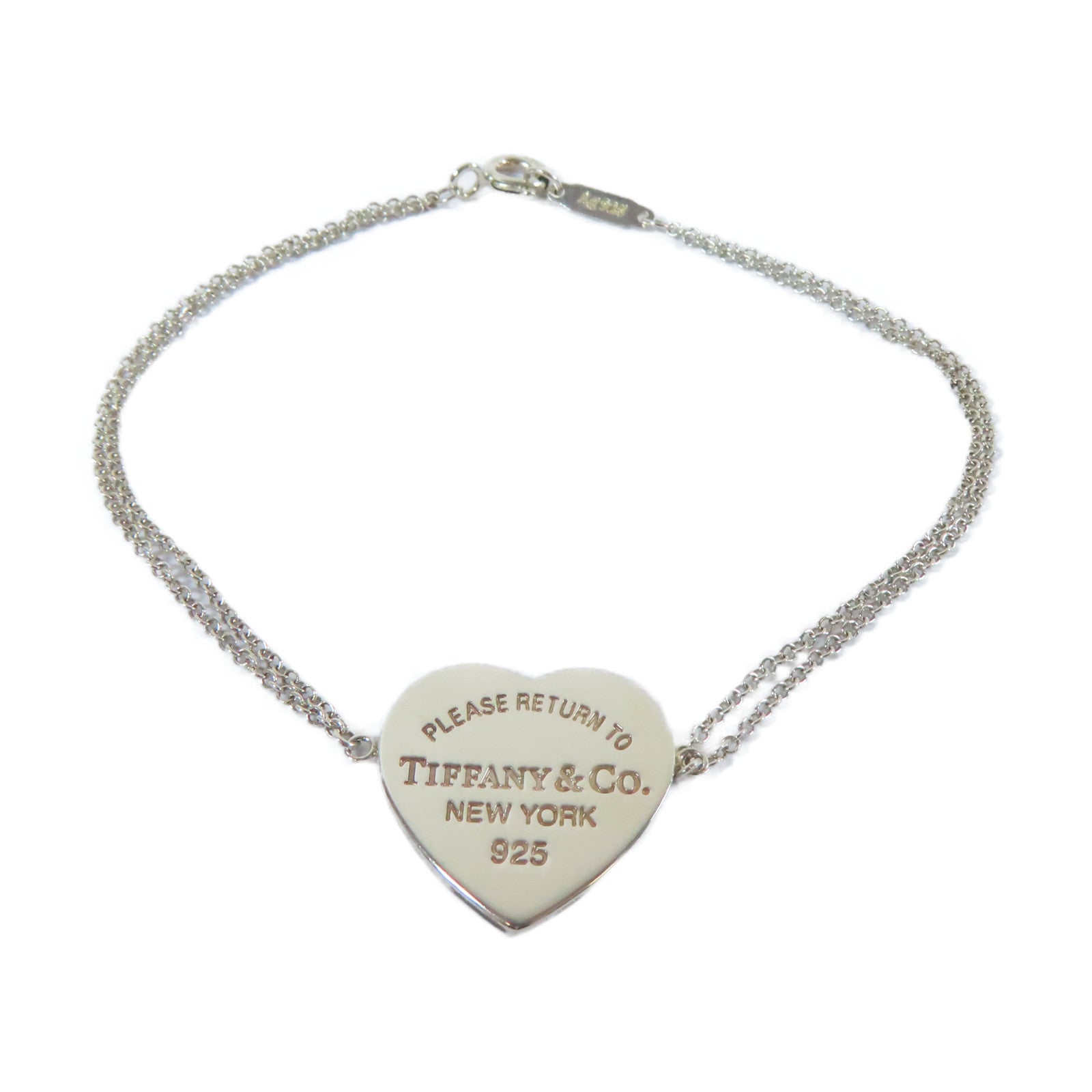 TIFFANY＆CO 925純銀Silver Please Return手鏈#16cm