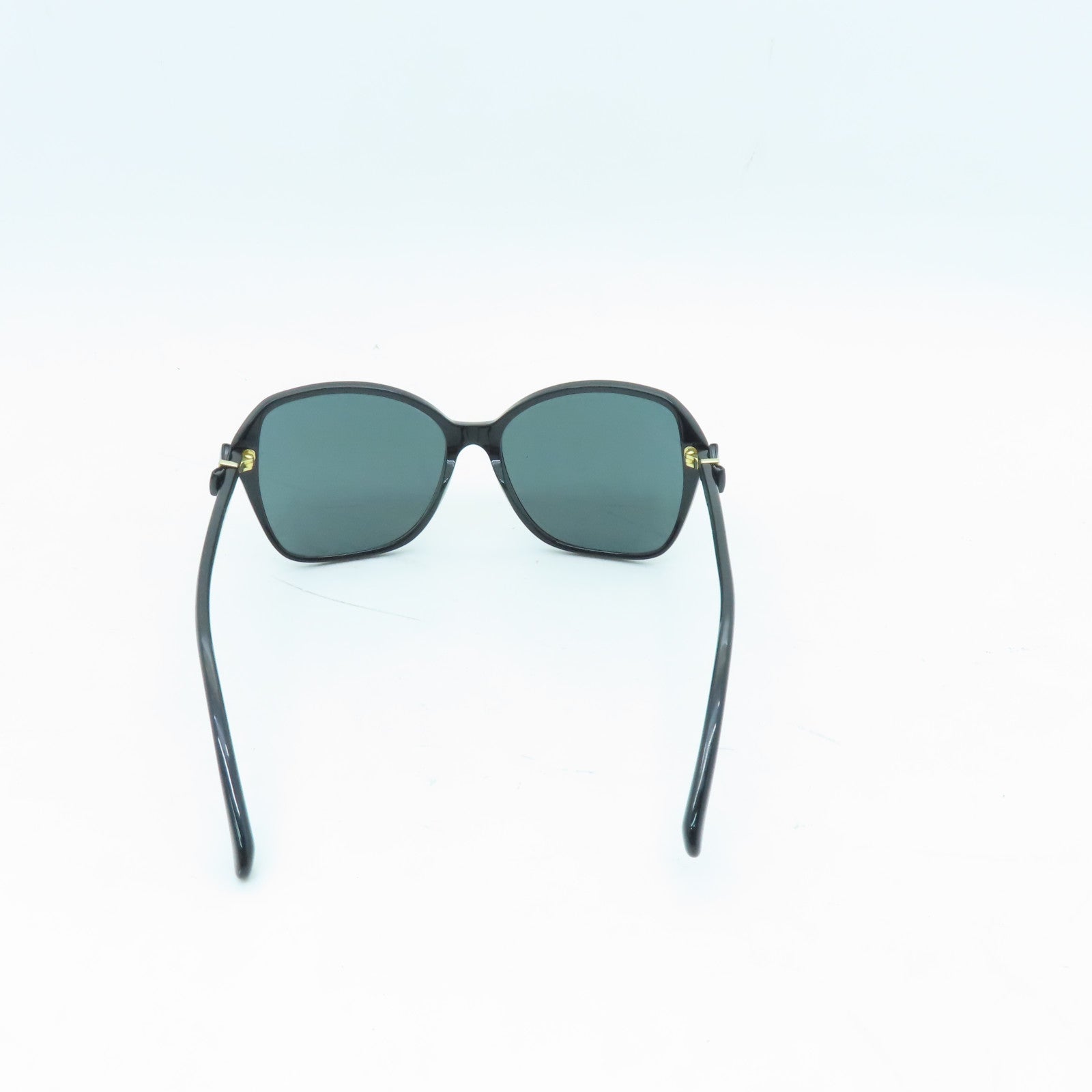 CHANEL PVC Sunglass Gold Buckle Sunglasses Black