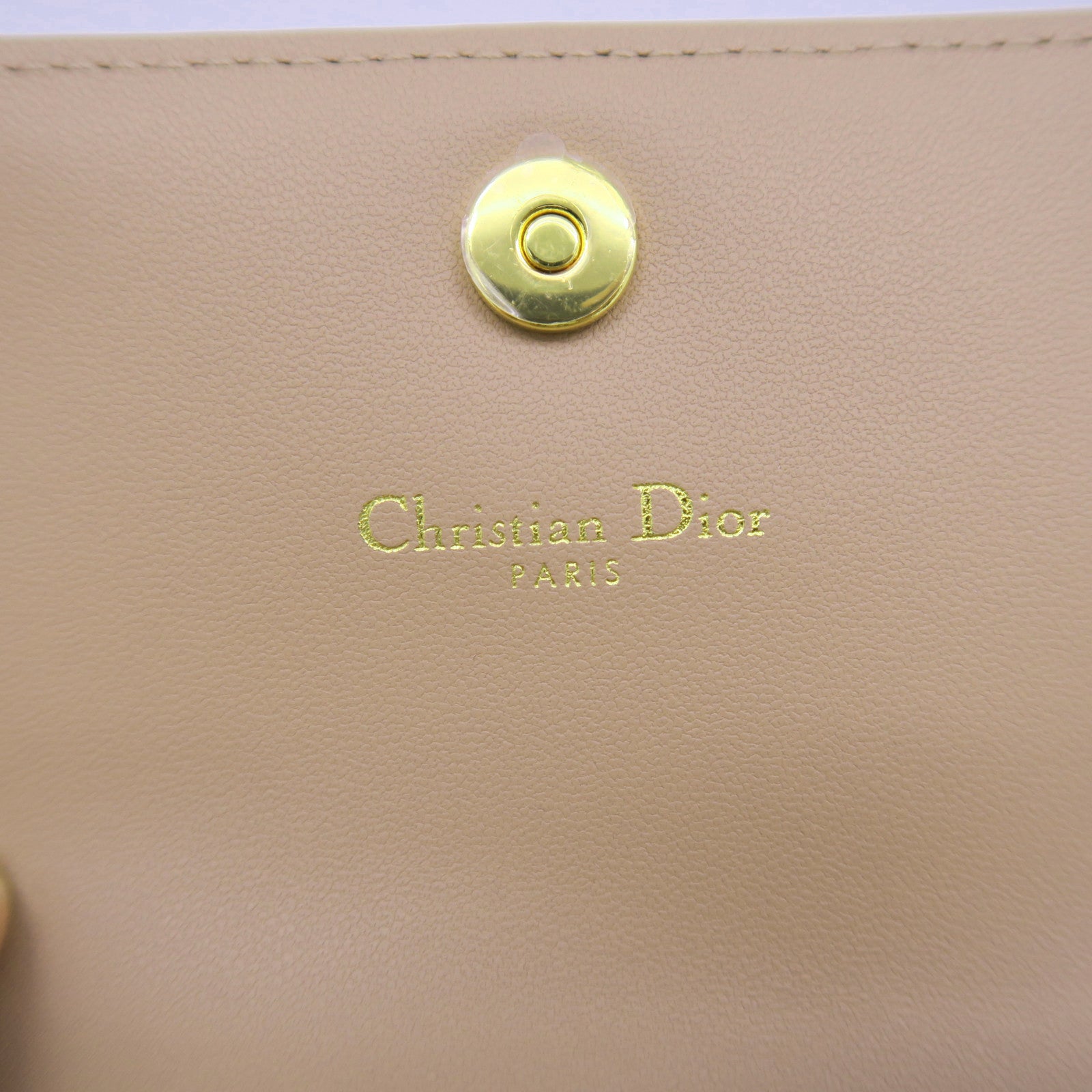 Dior 羊皮皮革Card Case金扣卡片套粉紅色