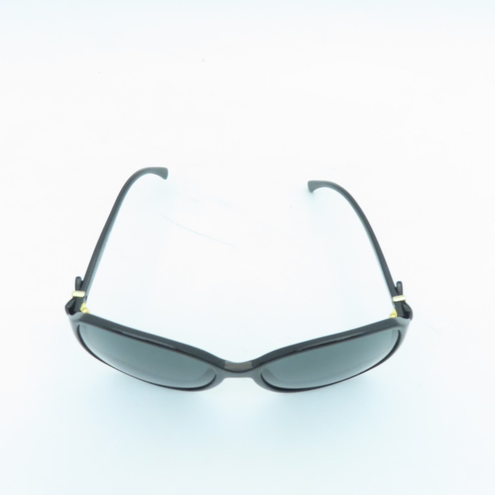 CHANEL PVC Sunglass Gold Buckle Sunglasses Black