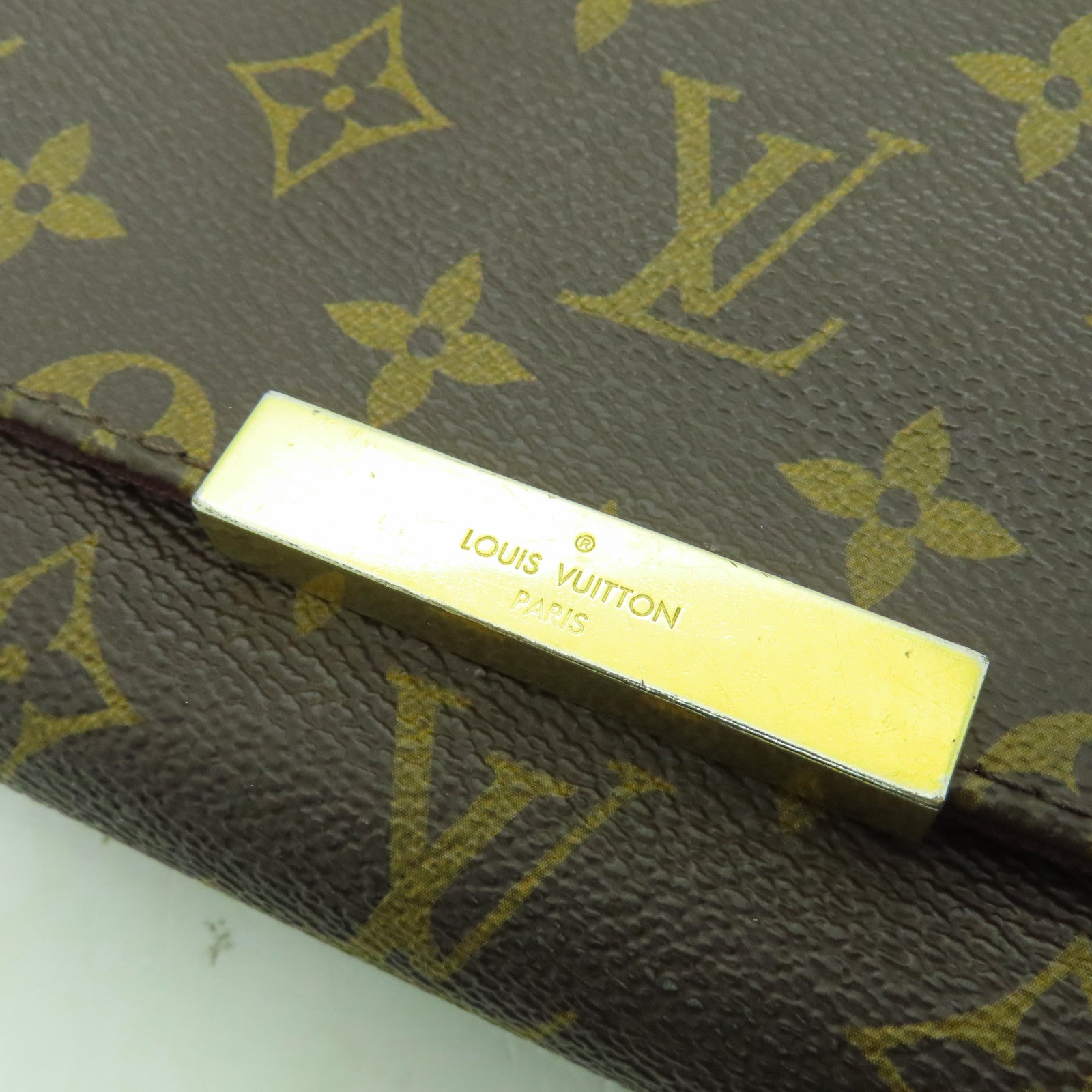 LOUIS VUITTON Monogram Favourite MM金扣手挽肩背兩用袋啡色