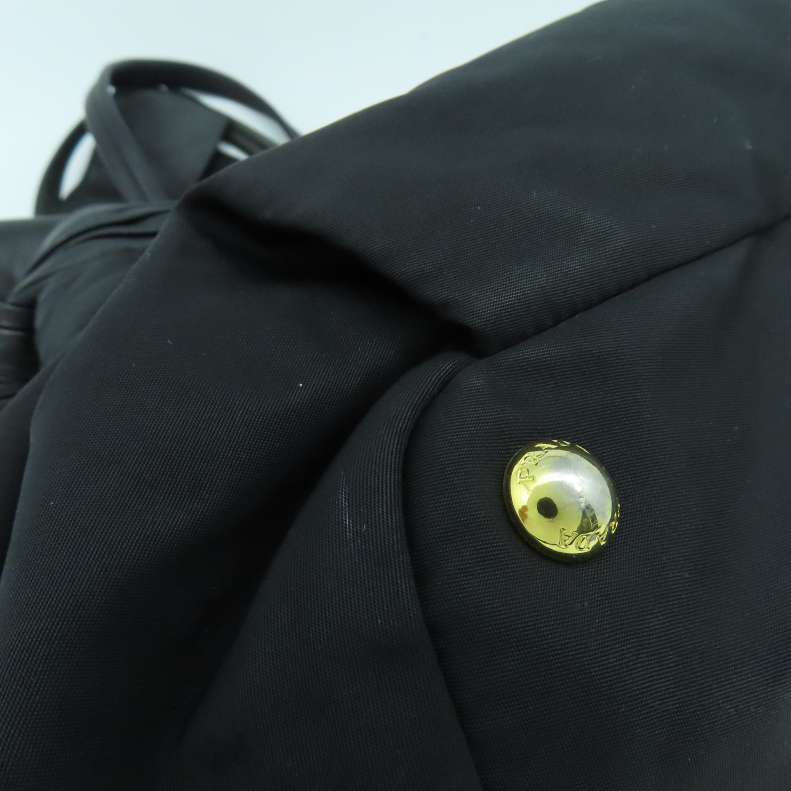 PRADA 尼龍2 Way Shoulder金扣肩背袋黑色