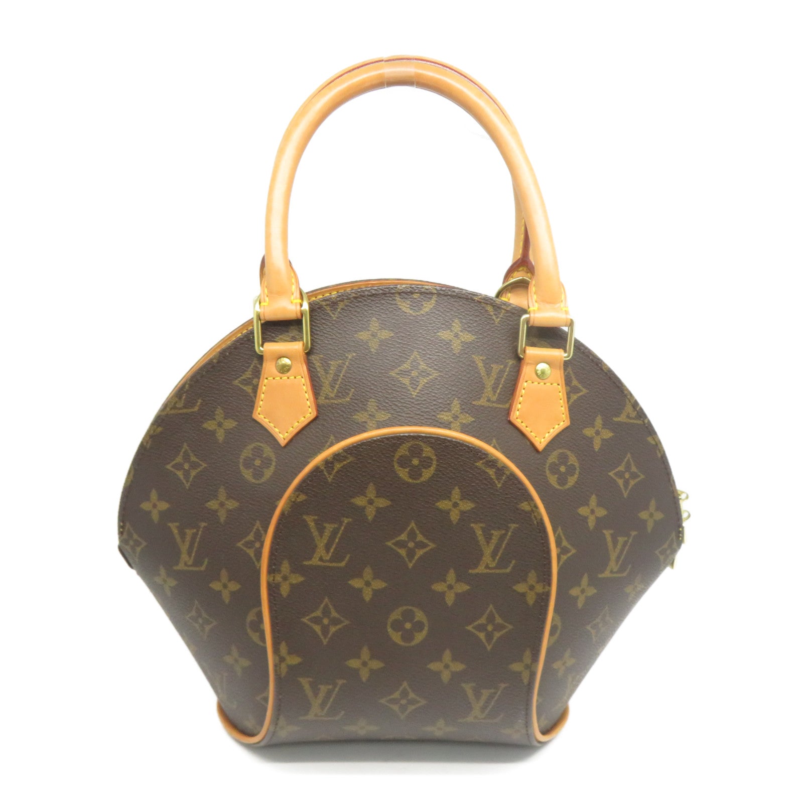 LOUIS VUITTON 【激減優惠】Monogram Elipse PM金扣手挽袋啡色