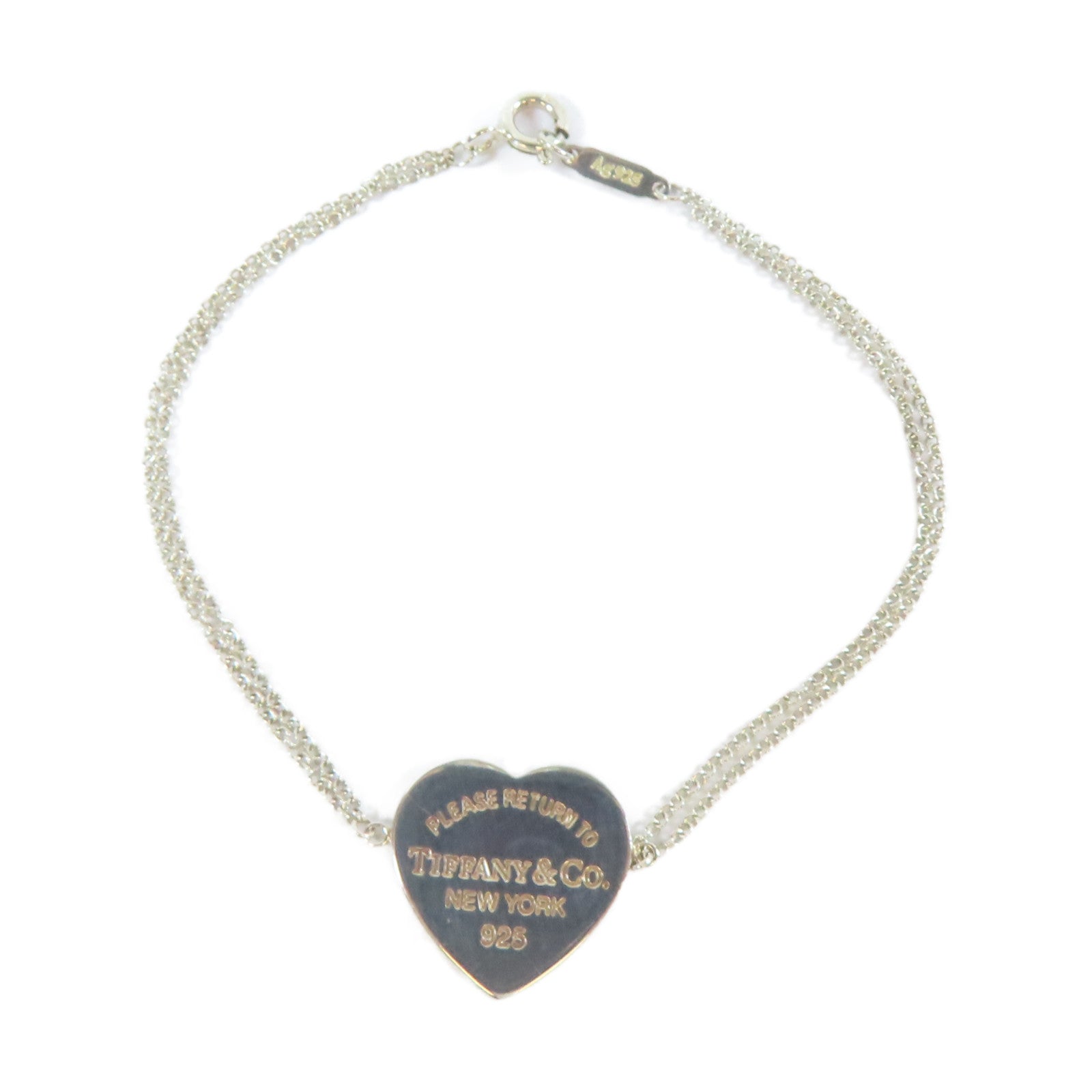 TIFFANY＆CO 925純銀Silver Please Return手鏈#16cm