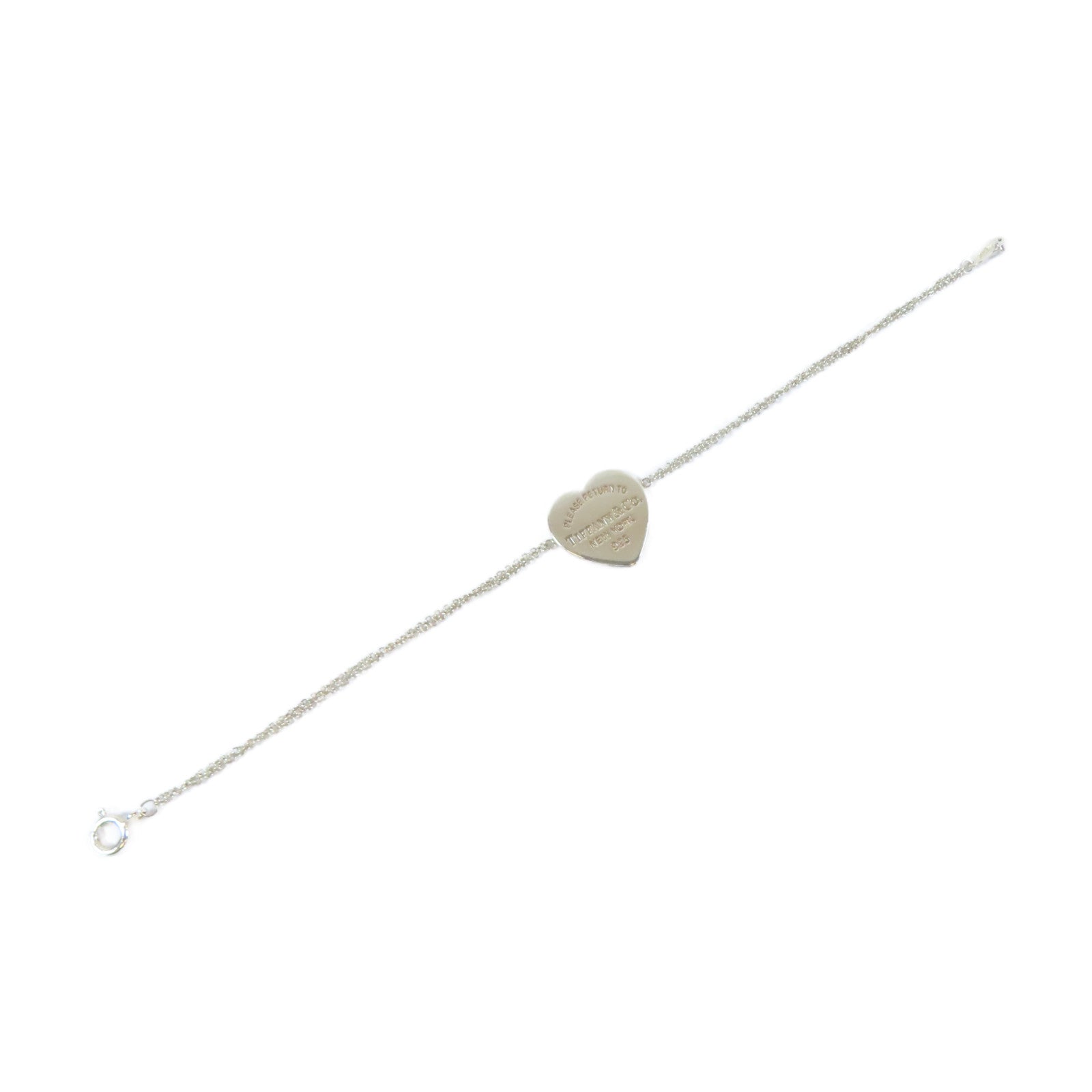 TIFFANY＆CO 925純銀Silver Please Return手鏈#16cm
