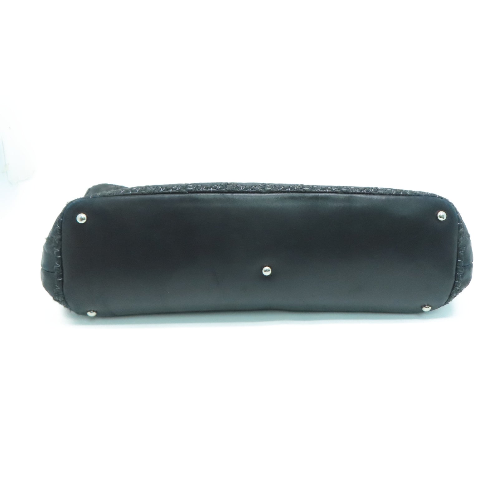 CHANEL 菱格羊皮皮革Chain Shoulder Bag银扣链带肩背袋黑色