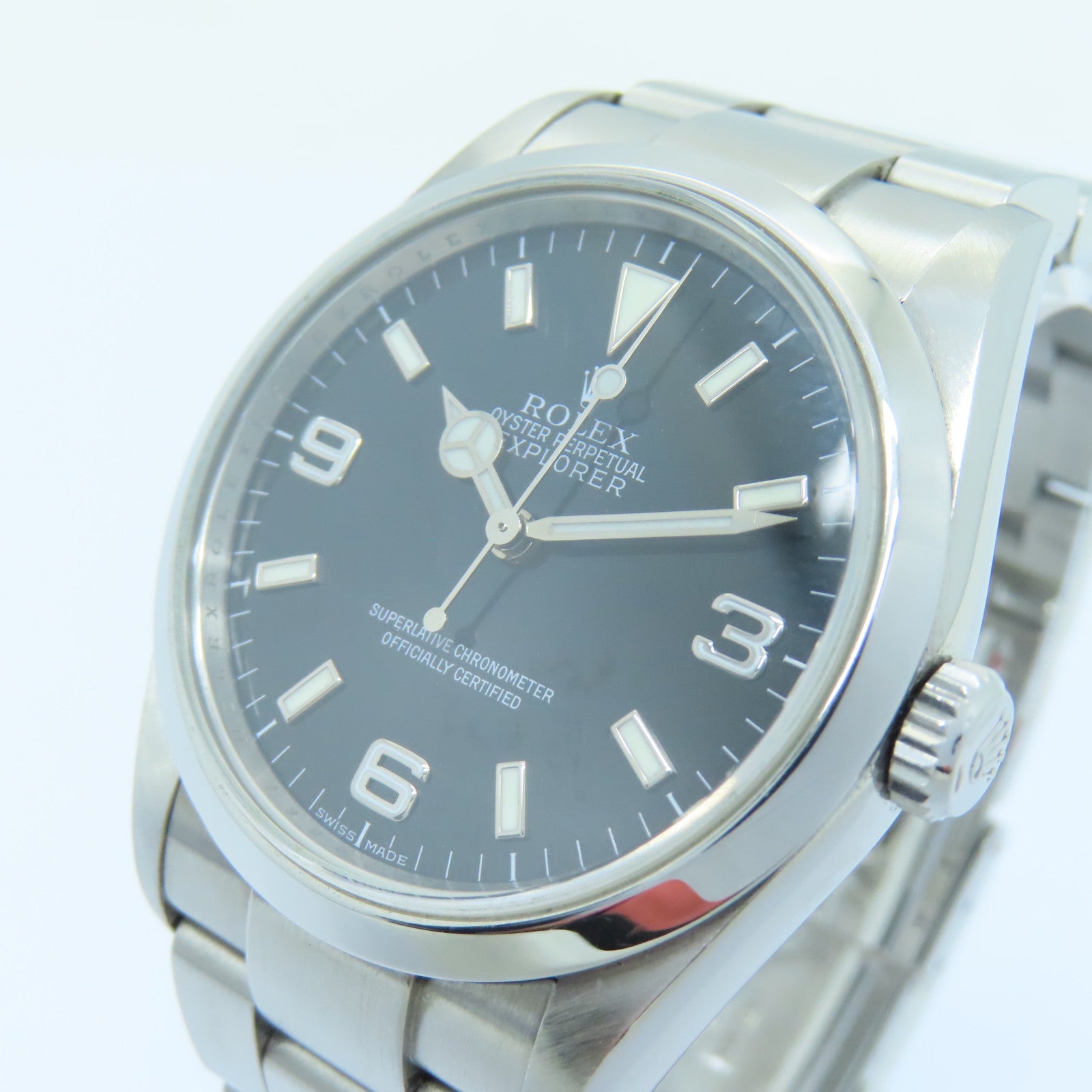 ROLEX ExplorerⅠ不鏽鋼手錶自動機芯黒色