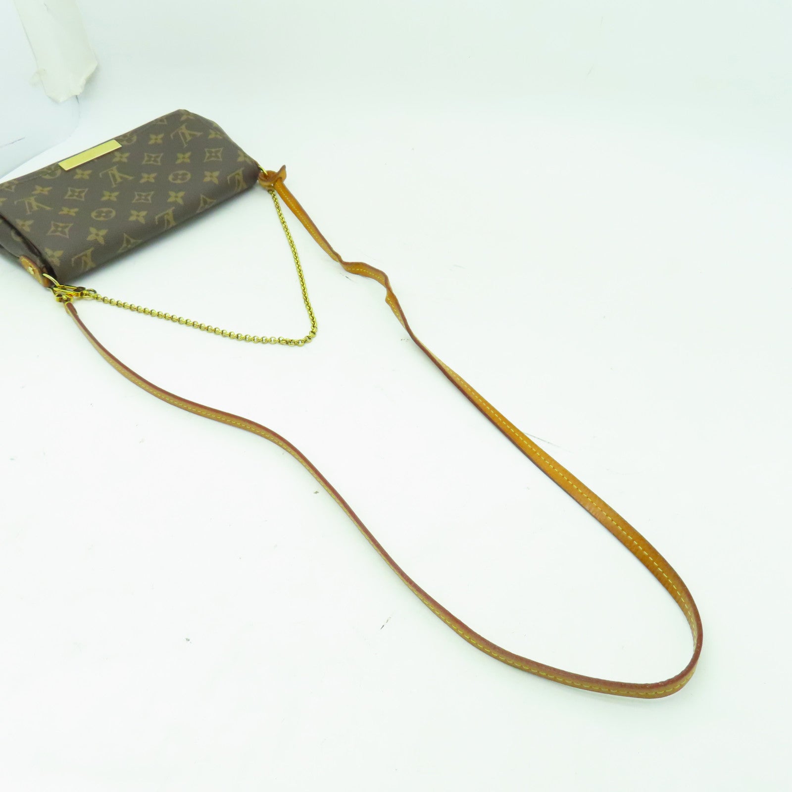 LOUIS VUITTON Monogram Favourite MM金扣手挽肩背兩用袋啡色