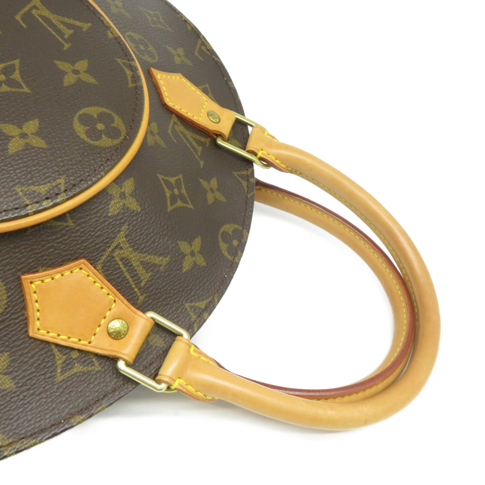 LOUIS VUITTON 【激減優惠】Monogram Elipse PM金扣手挽袋啡色
