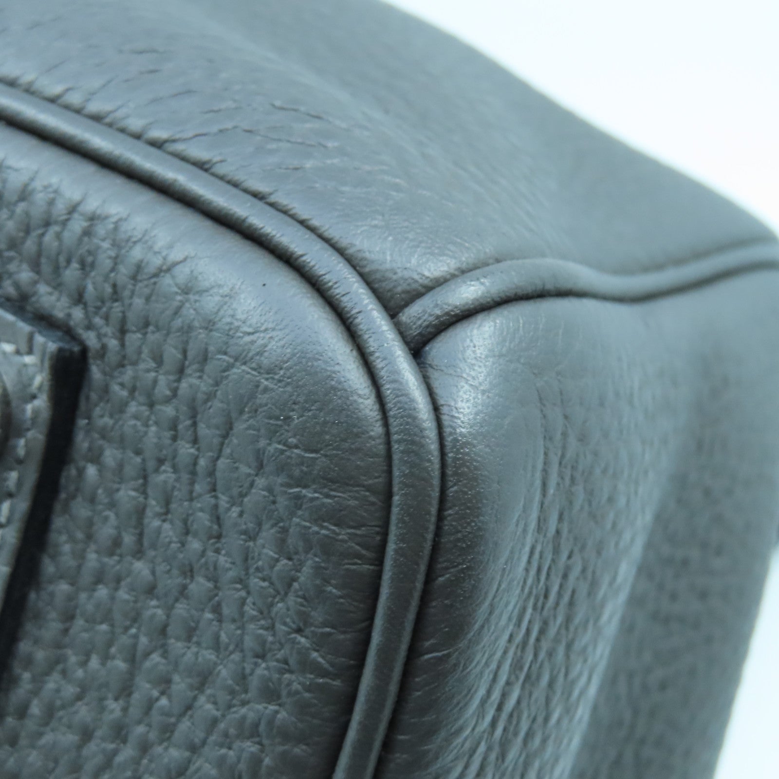 HERMES Togo皮革Birkin35银扣手挽袋Etain灰色