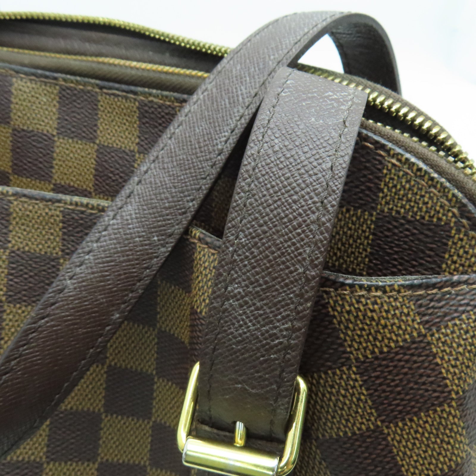 LOUIS VUITTON Damier Belem PM Hand Bag金扣手挽袋啡色