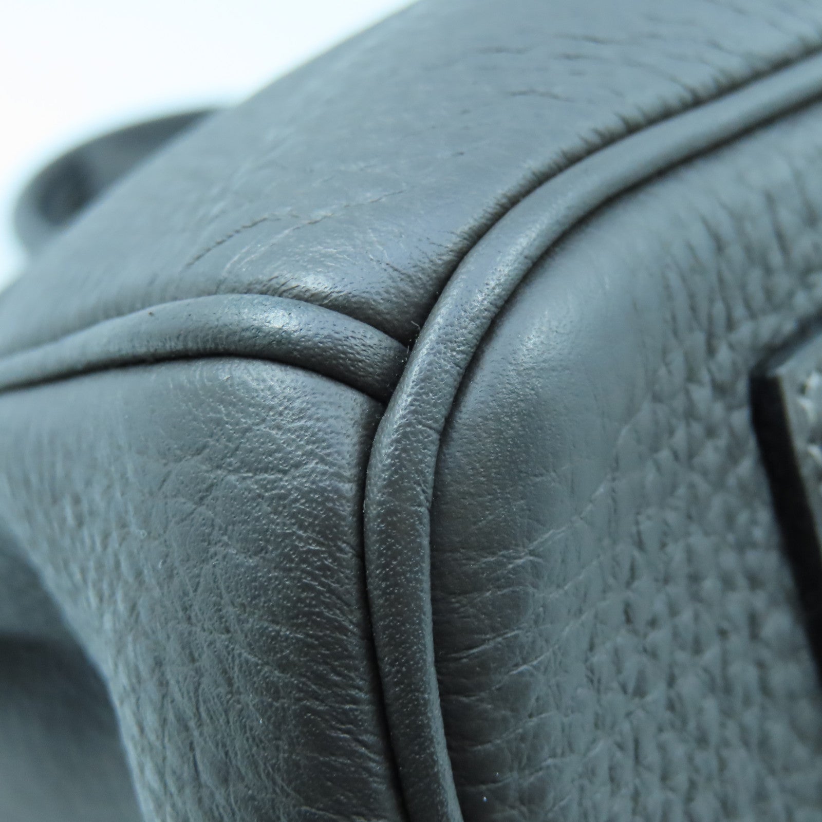 HERMES Togo皮革Birkin35银扣手挽袋Etain灰色