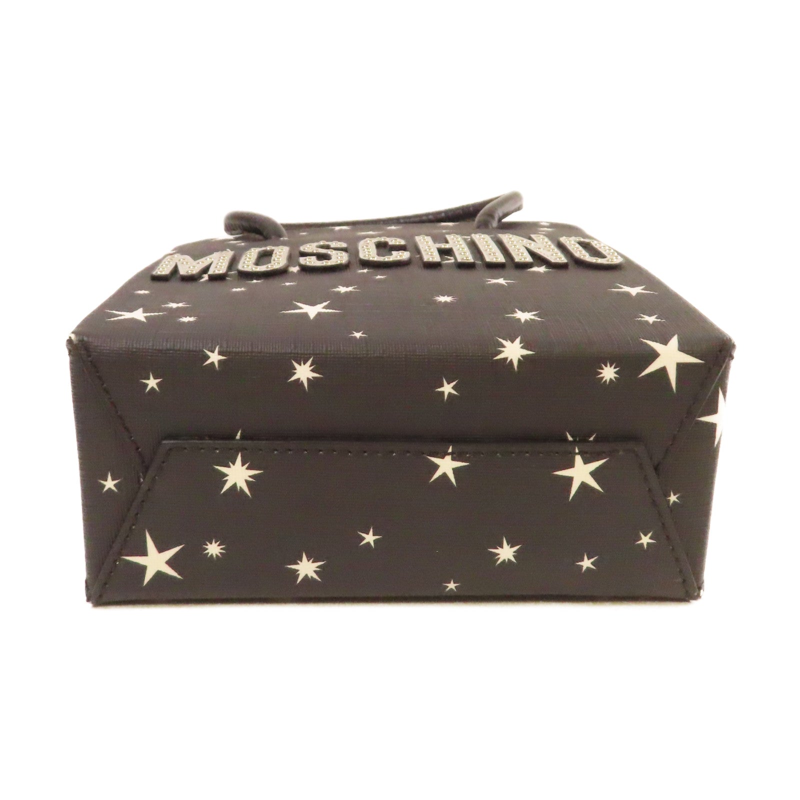 MOSCHINO 塗層帆布2Way Shoulder Bag手挽肩背兩用袋黑色