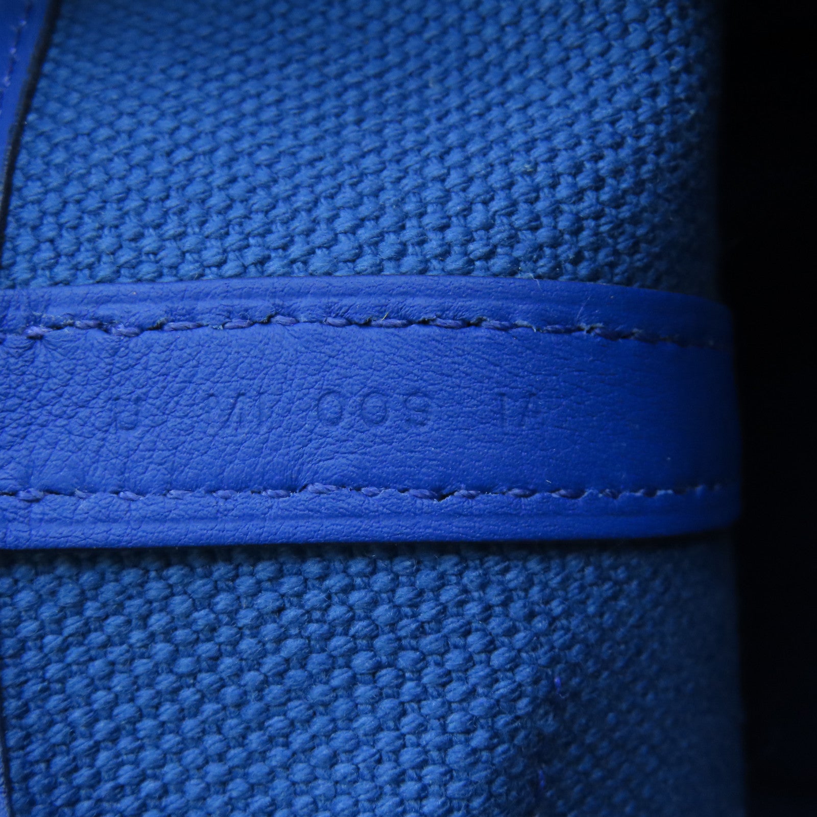 HERMES 帆布/皮革Picotin Cargo PM銀扣手挽袋藍色