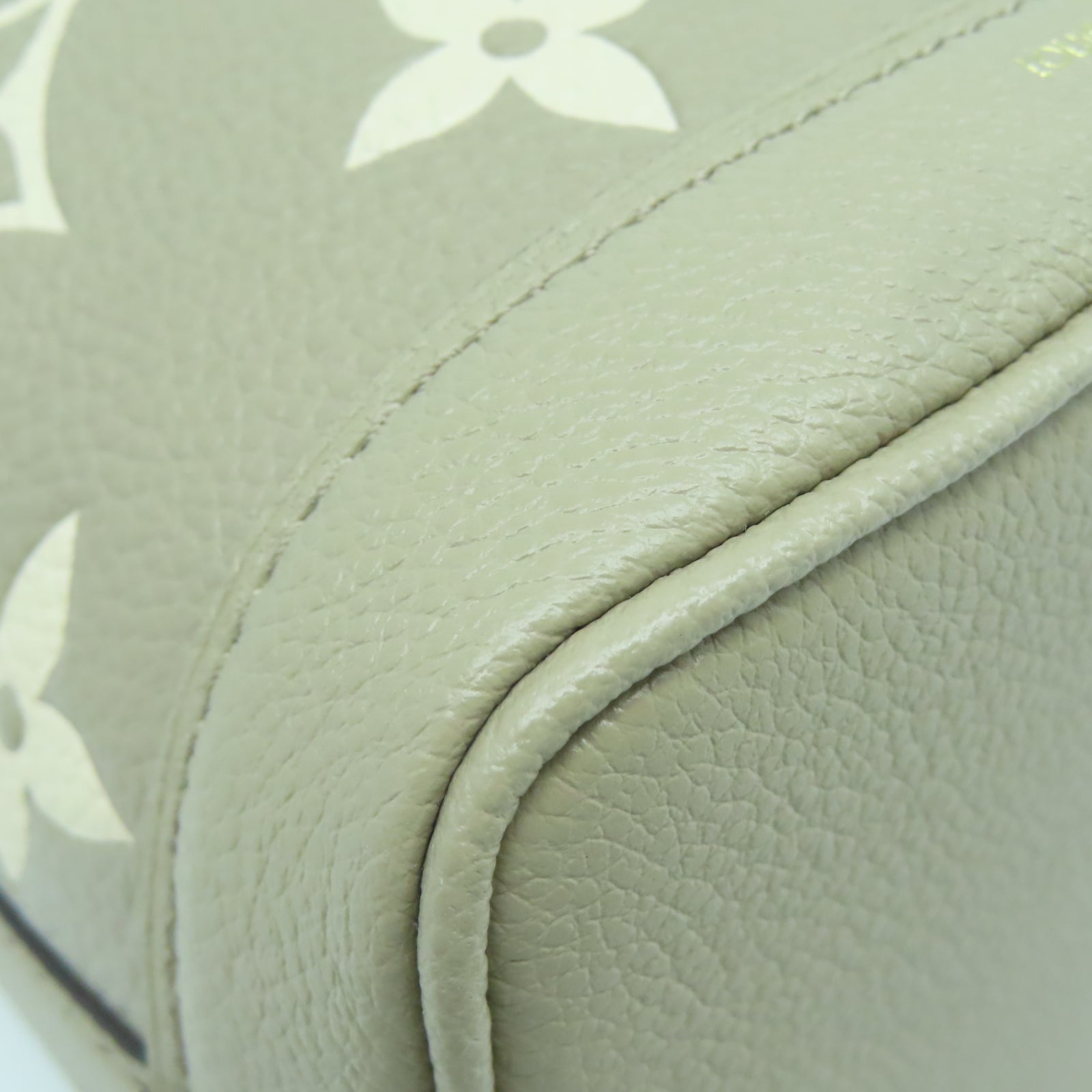 LOUIS VUITTON Monogram Empreinte Nano Noe金扣手挽肩背兩用袋米色
