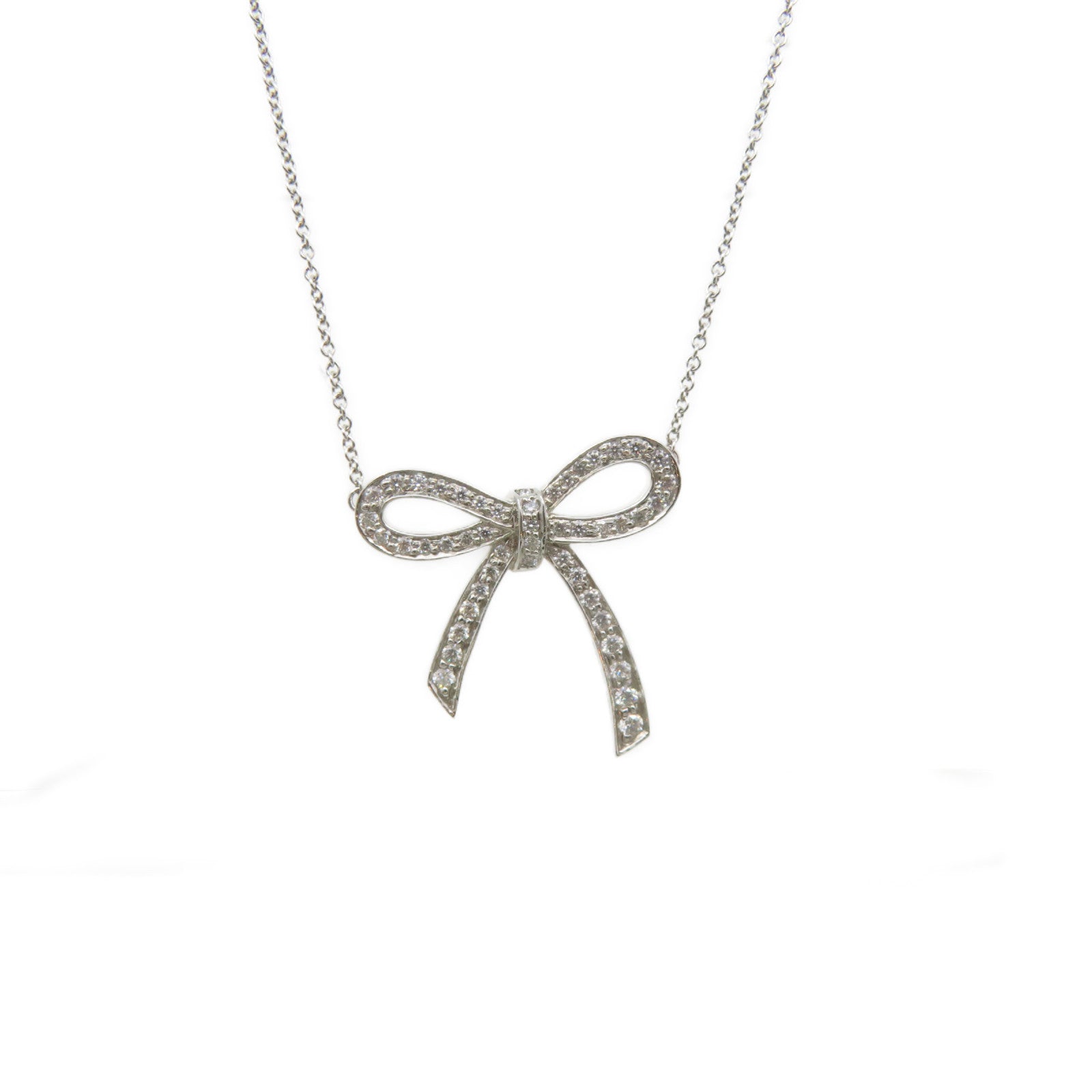 TIFFANY&amp;CO PT950 Platinum / Diamond Diamond Necklace Necklace
