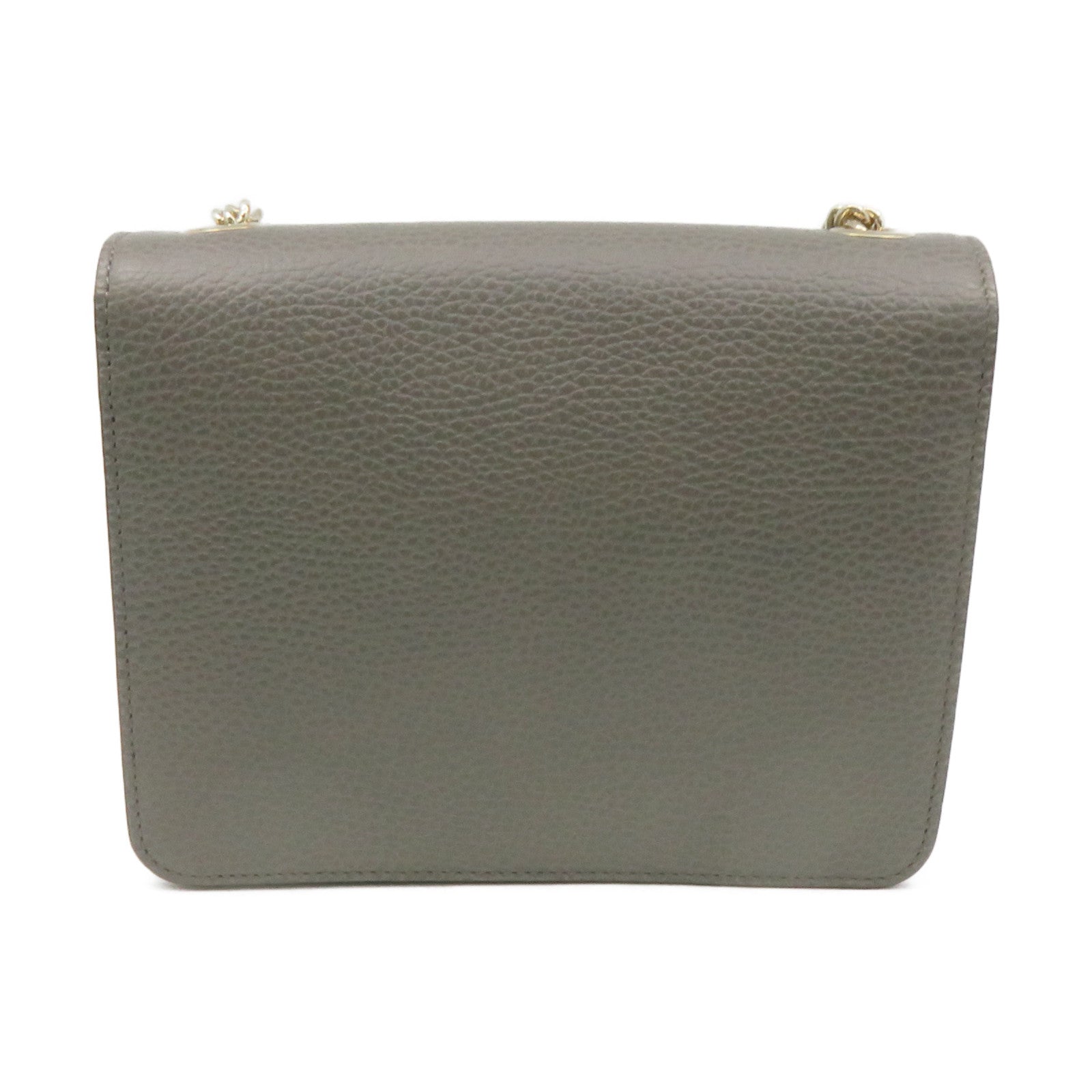 GUCCI 牛皮皮革Chain Shoulder Bag链带肩背袋灰色