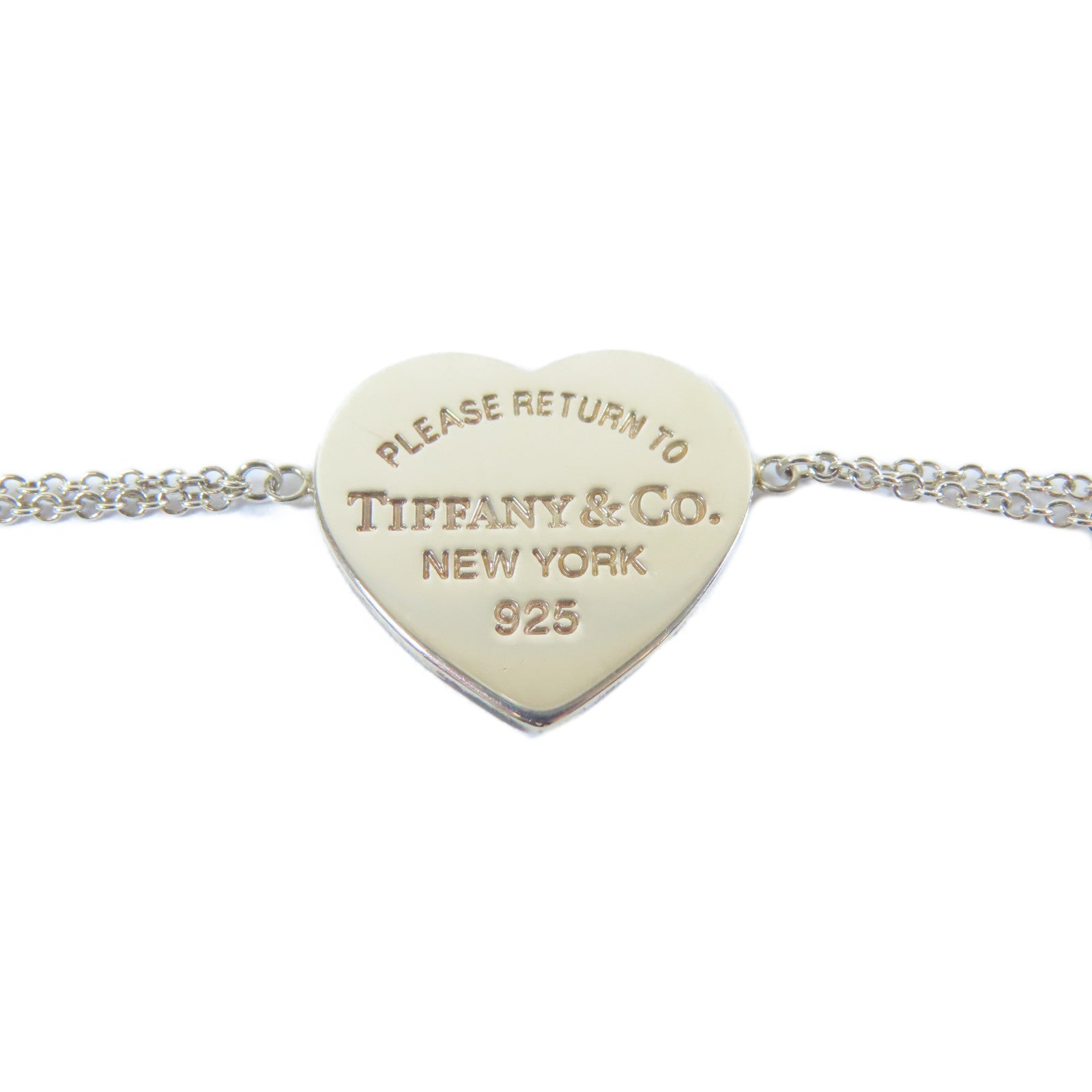 TIFFANY＆CO 925純銀Silver Please Return手鏈#16cm