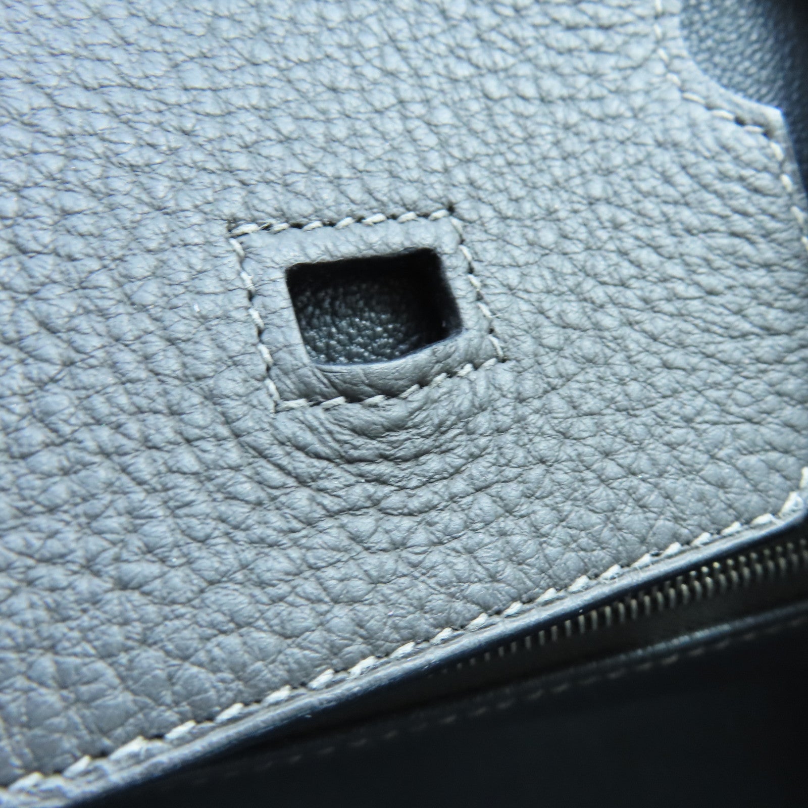 HERMES Togo皮革Birkin35银扣手挽袋Etain灰色