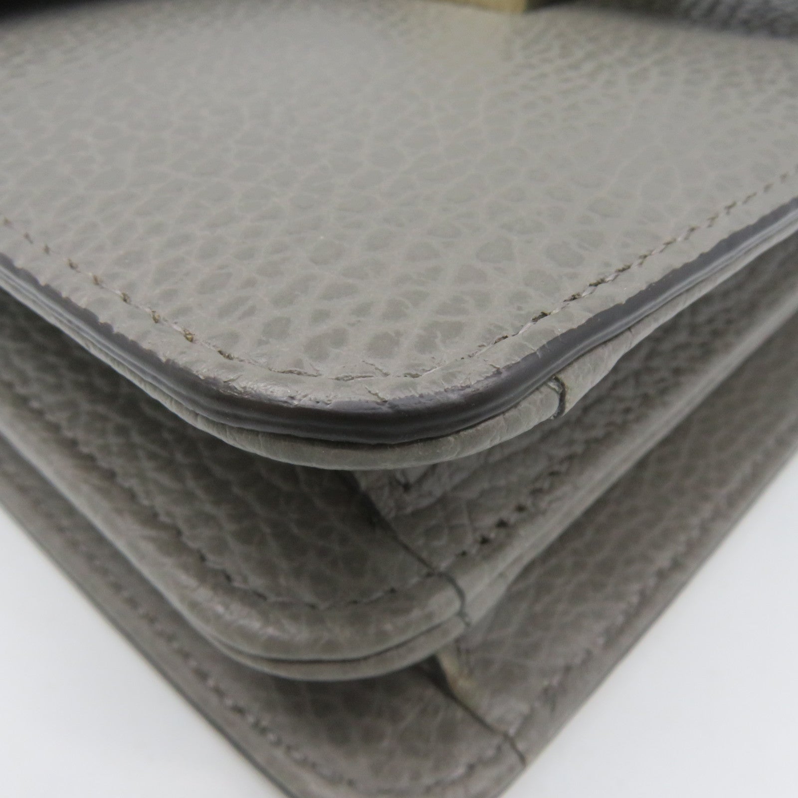 GUCCI 牛皮皮革Chain Shoulder Bag链带肩背袋灰色