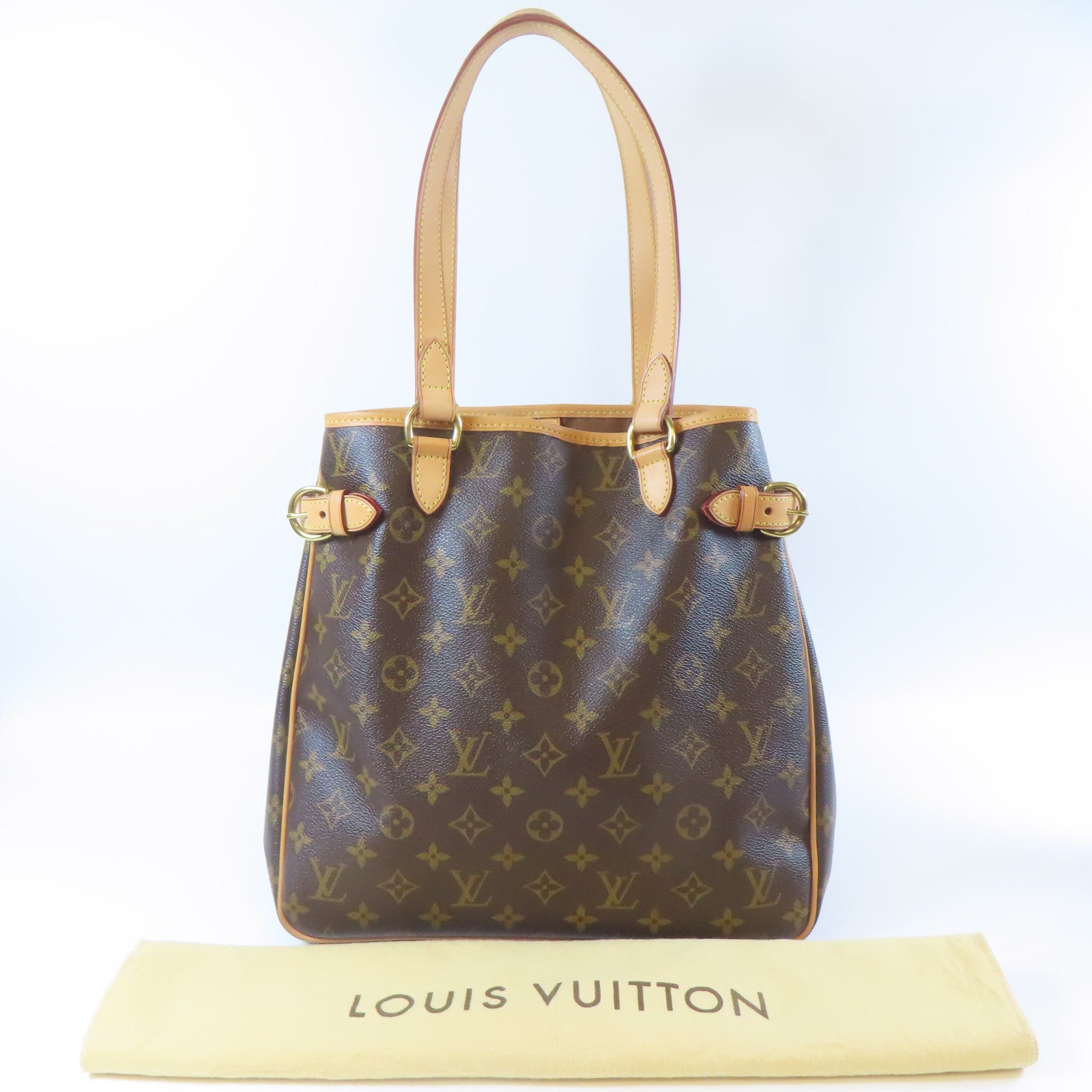LOUIS VUITTON Monogram Batignolles金扣肩背袋啡色