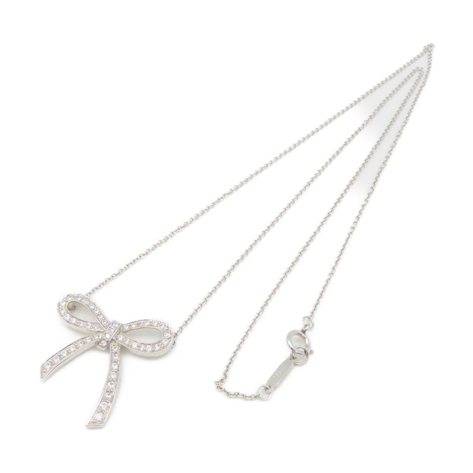 TIFFANY&amp;CO PT950 Platinum / Diamond Diamond Necklace Necklace