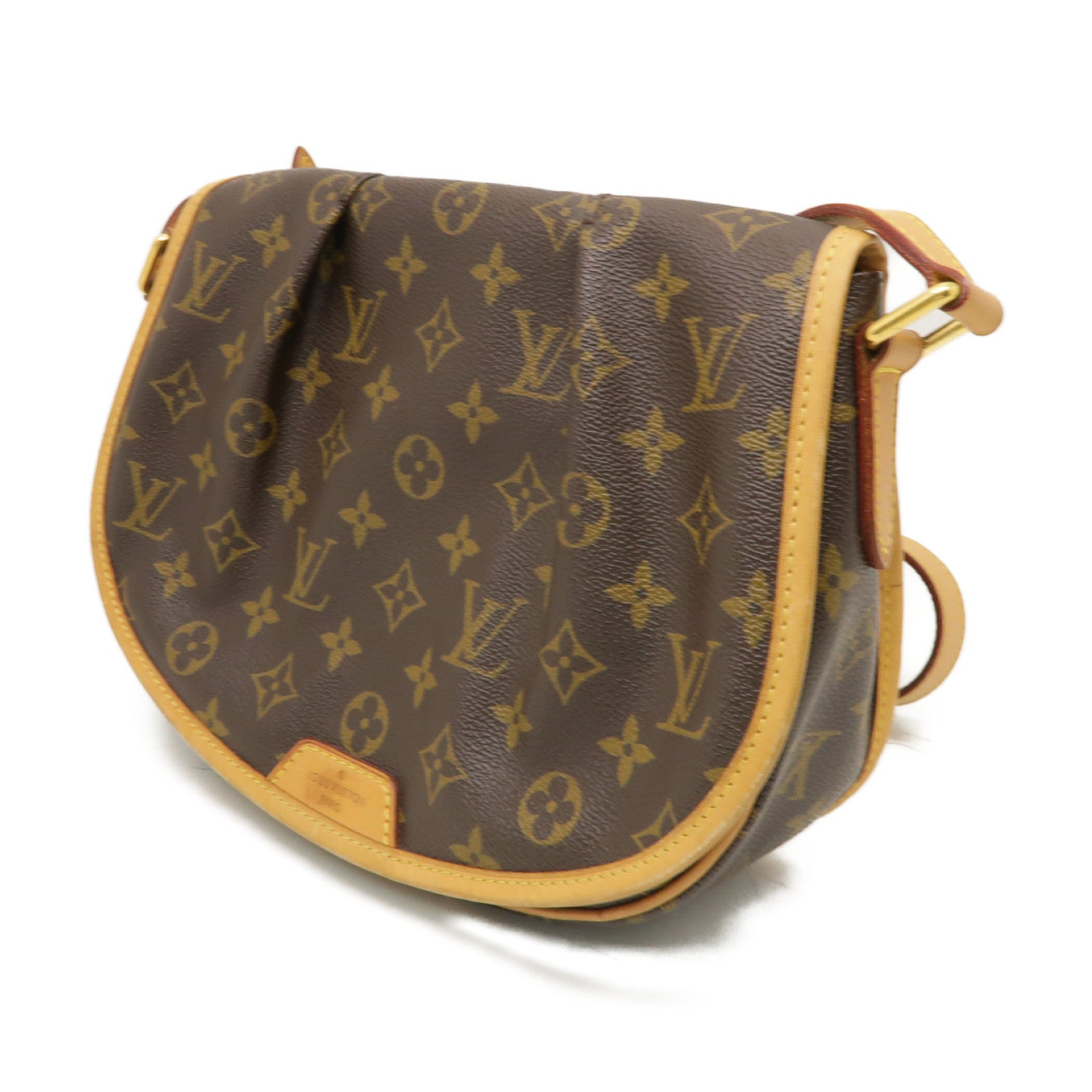 LOUIS VUITTON Monogram Menilmontant PM金扣肩背袋啡色