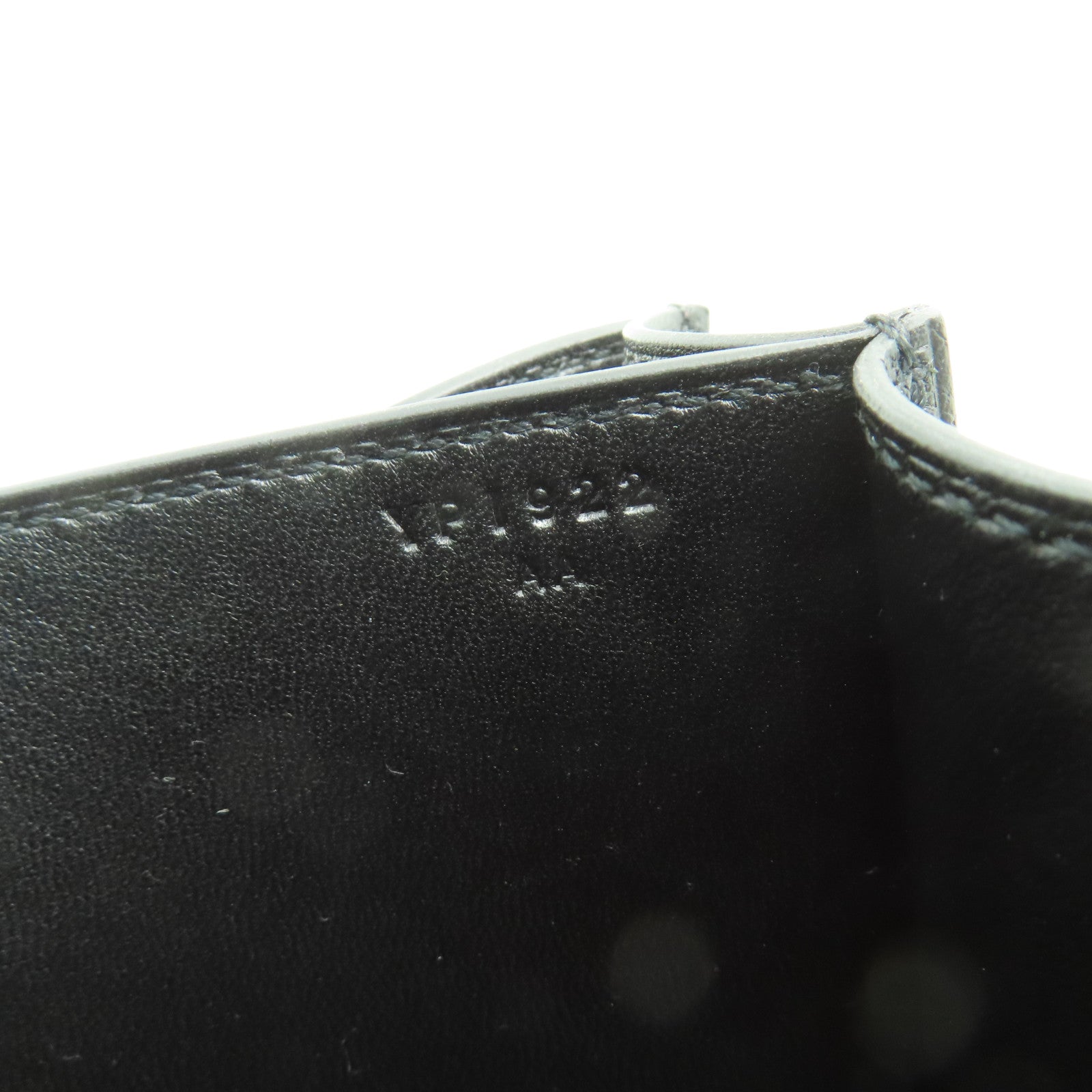 HERMES 蜥蝪皮革/Madame皮革Constance 24銀扣肩背袋黒色