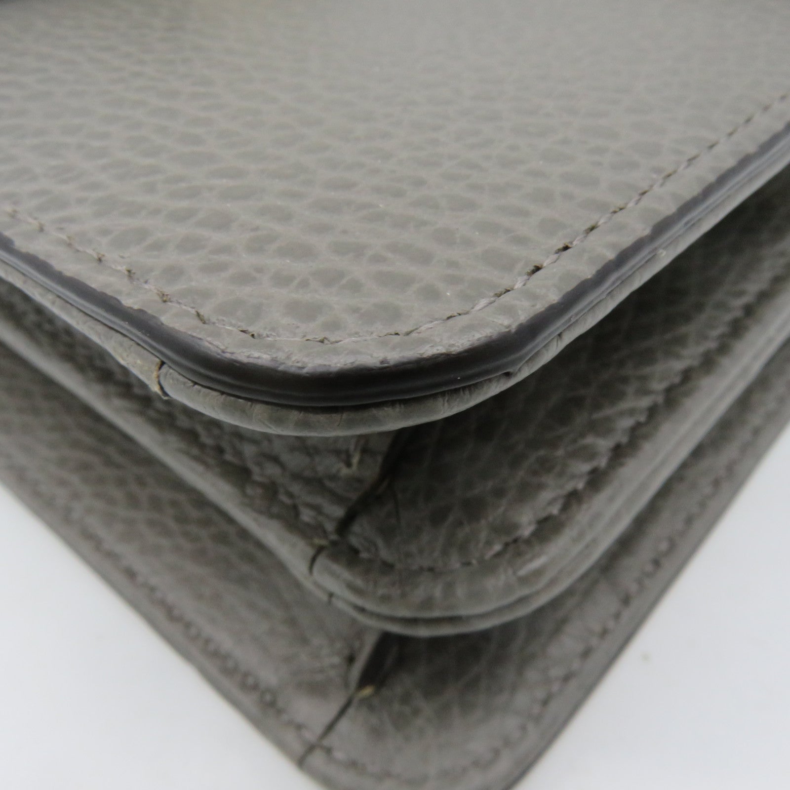 GUCCI 牛皮皮革Chain Shoulder Bag链带肩背袋灰色