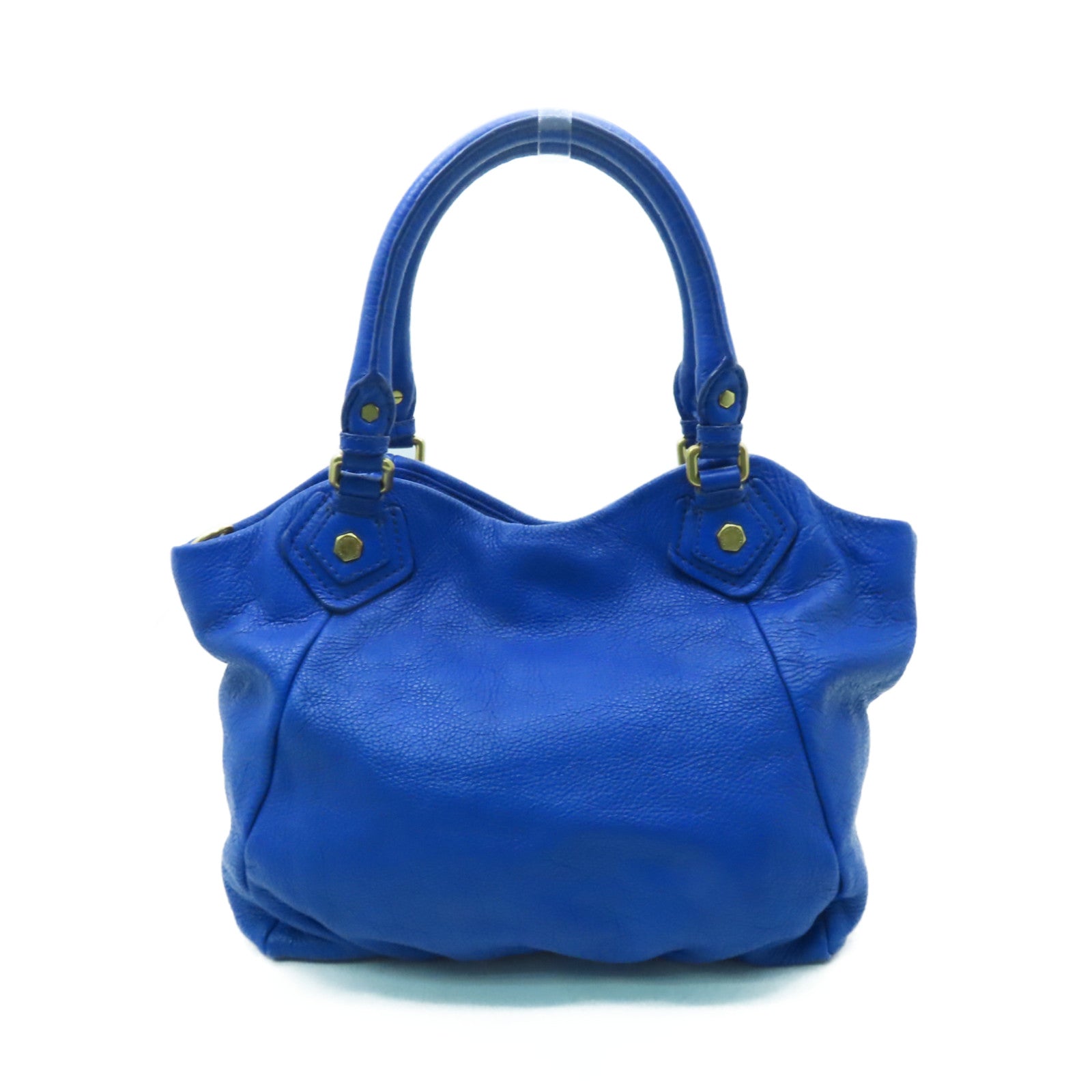 MARC BY MARC JACOBS 牛皮皮革2 Way Shoulder金扣手挽肩背兩用袋藍色