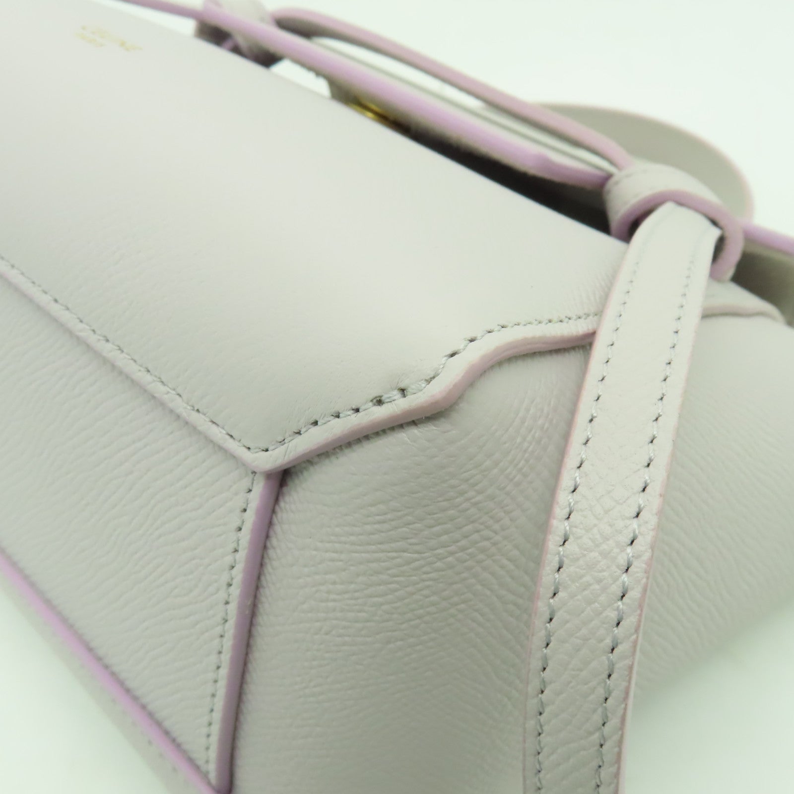 CELINE 牛皮皮革Belt Bag金扣手挽肩背兩用袋粉紅色