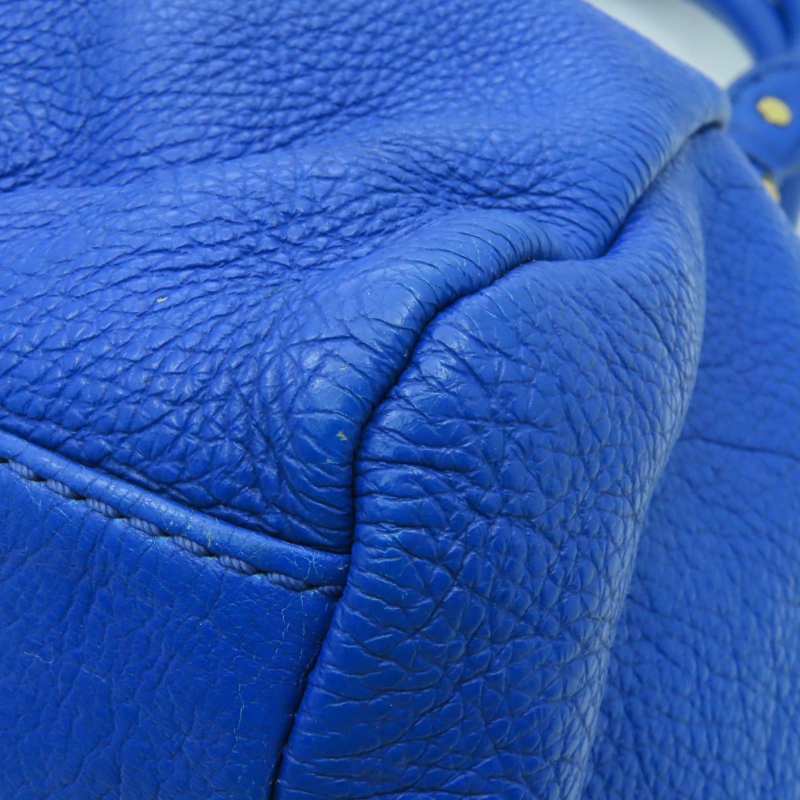 MARC BY MARC JACOBS 牛皮皮革2 Way Shoulder金扣手挽肩背兩用袋藍色