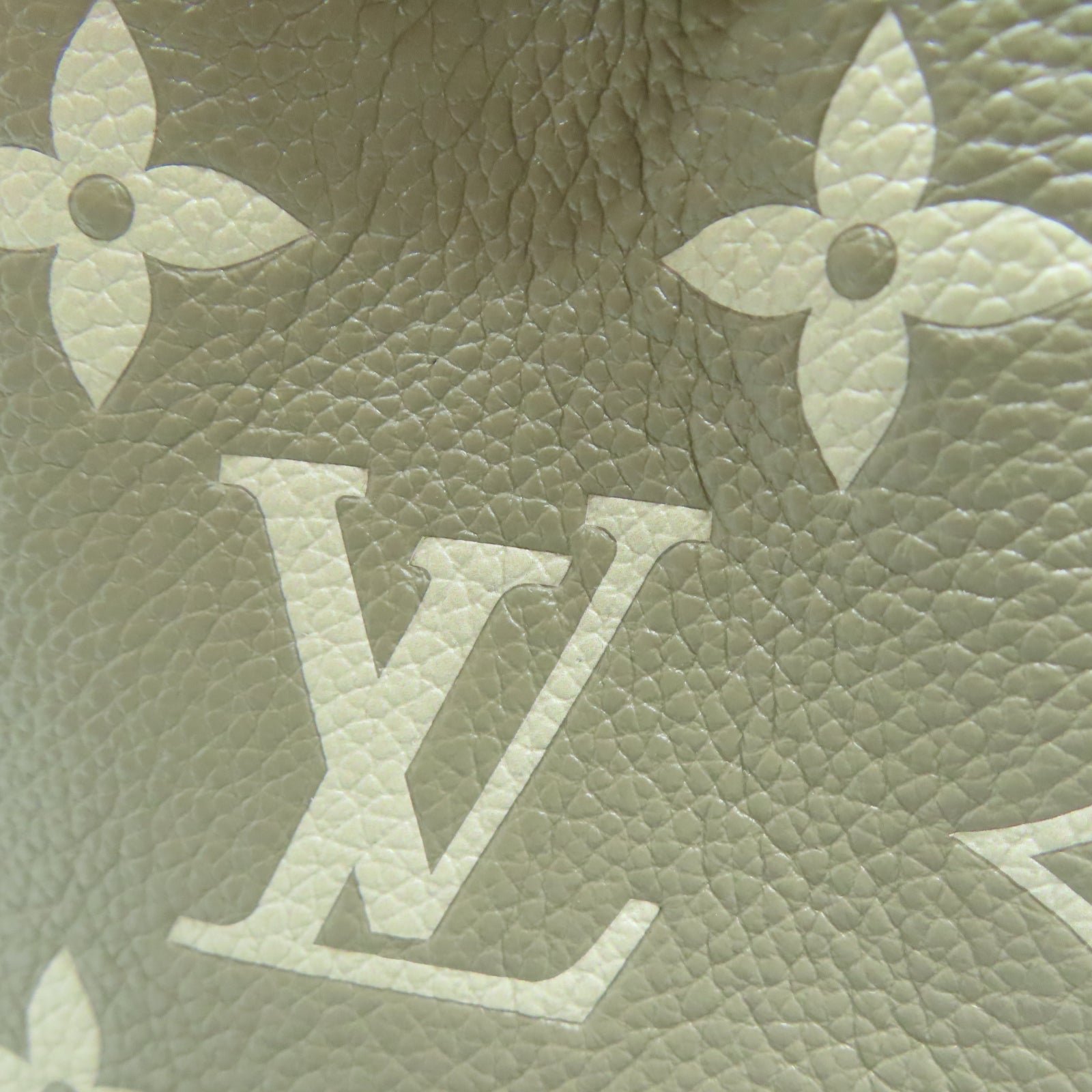 LOUIS VUITTON Monogram Empreinte Nano Noe金扣手挽肩背兩用袋米色