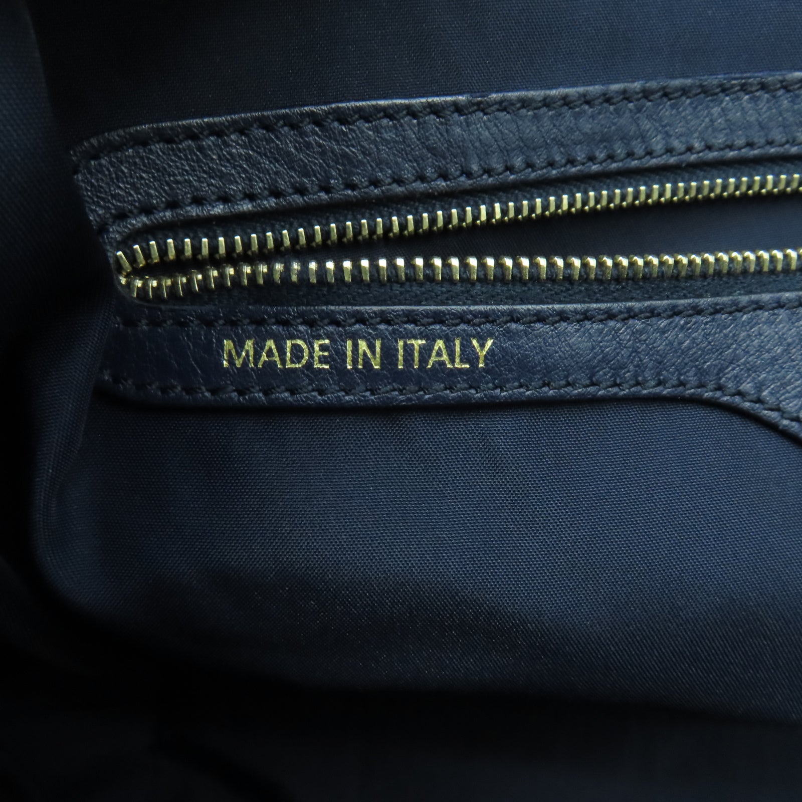 TOD’S 牛皮皮革2 Way Shoulder銀扣手挽肩背兩用袋深藍色