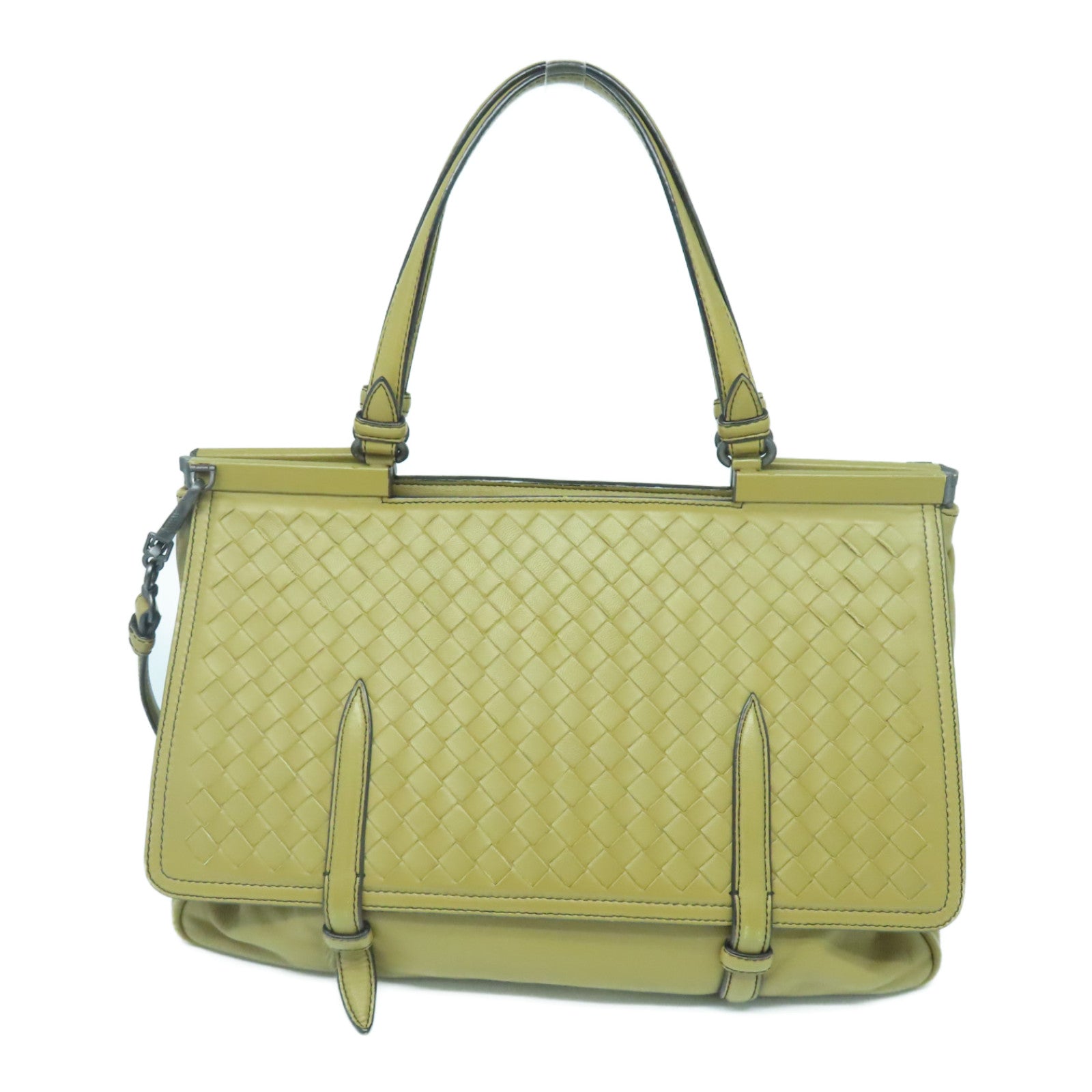 BOTTEGA VENETA Textured Leather 2way Shoulder Bag Handle Shoulder Bag Brown