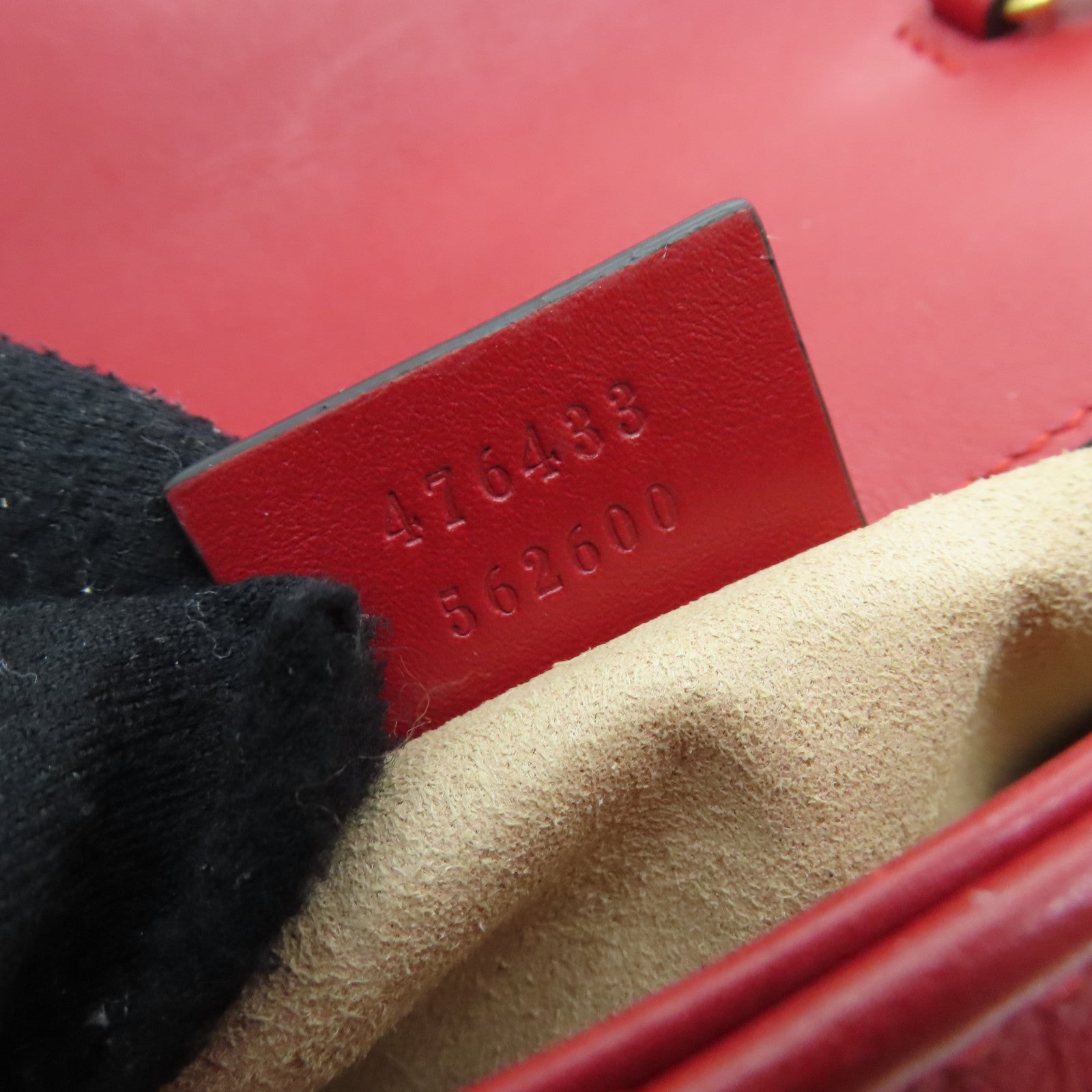 GUCCI 牛皮皮革GG Marmont Mini Bag鏈條肩背袋紅色